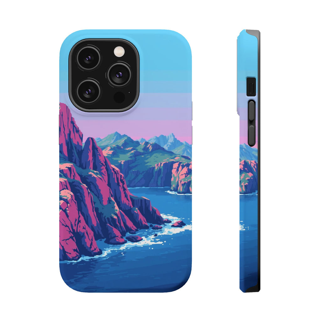 iPhone Vibrant Rocky Coastline Design Slim Everyday Designer Case · iPhone Case