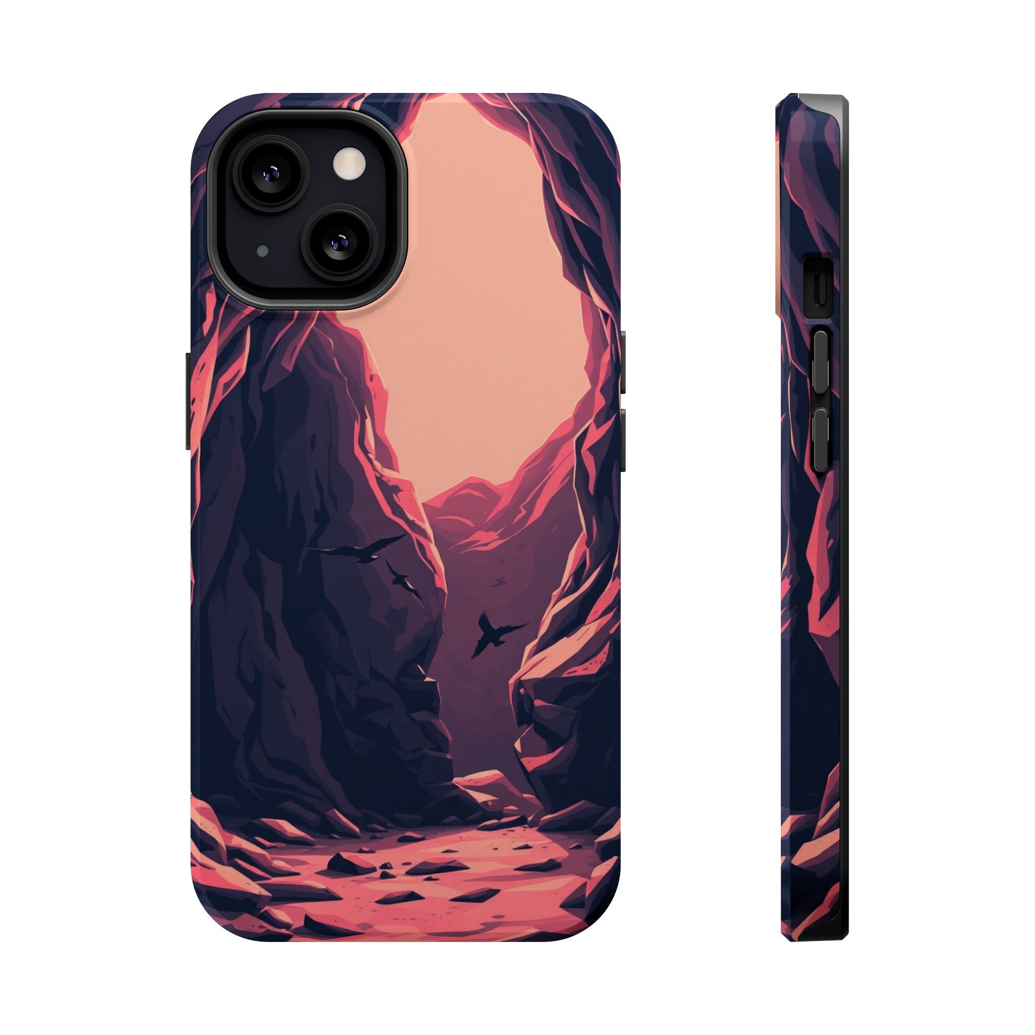 iPhone Rose Pink And Cream Dark Crystal Cave Slim Everyday Designer Case · iPhon