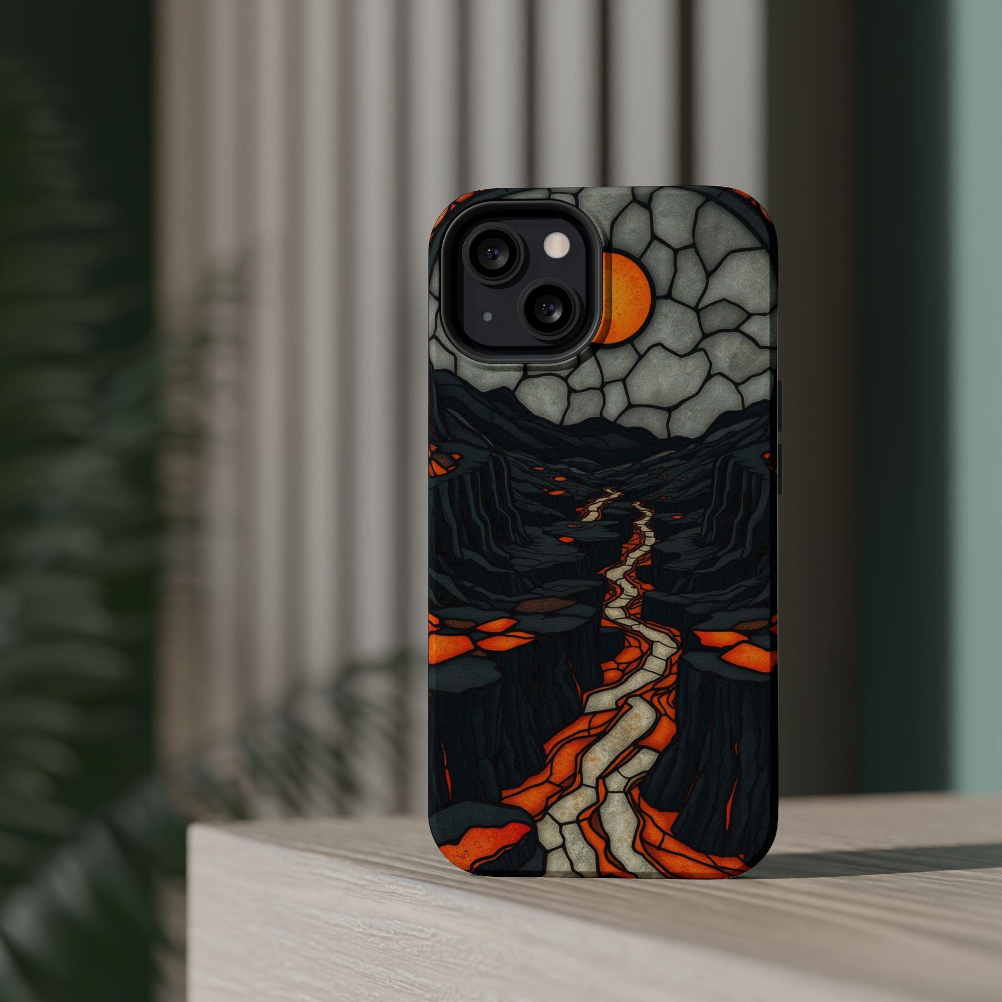iPhone Charcoal And Copper Lava Field Slim Everyday Designer Case · iPhone Case