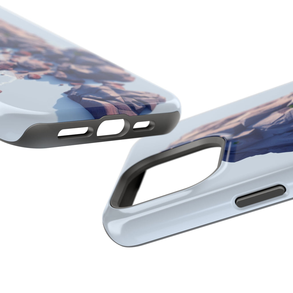 iPhone Indigo And Violet Pebble Beach Slim Everyday Designer Case · iPhone Case