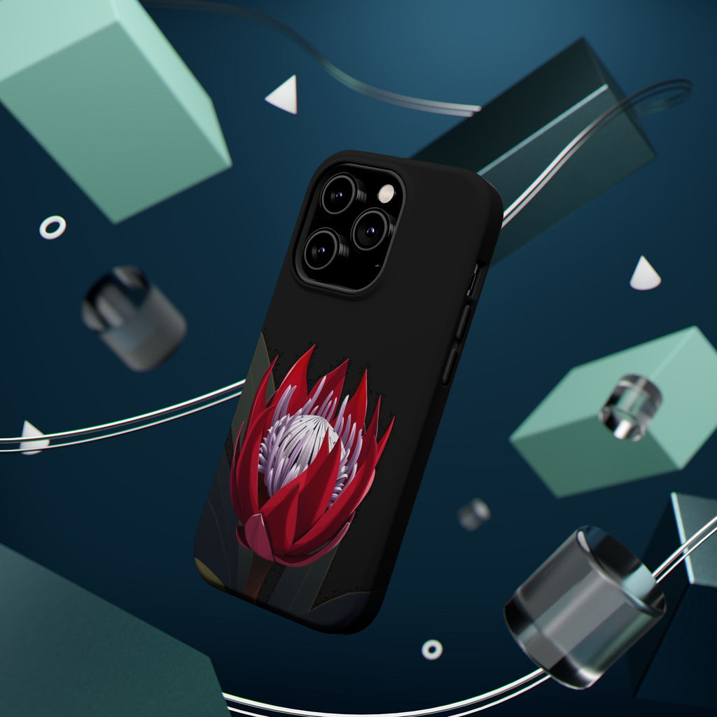 iPhone Black And Crimson Protea Bold Slim Everyday Designer Case · iPhone Case