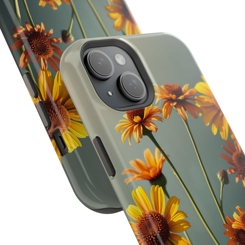 iPhone Mustard And Rust Wildflower Bunch Slim Everyday iPhone Designer · iPhone