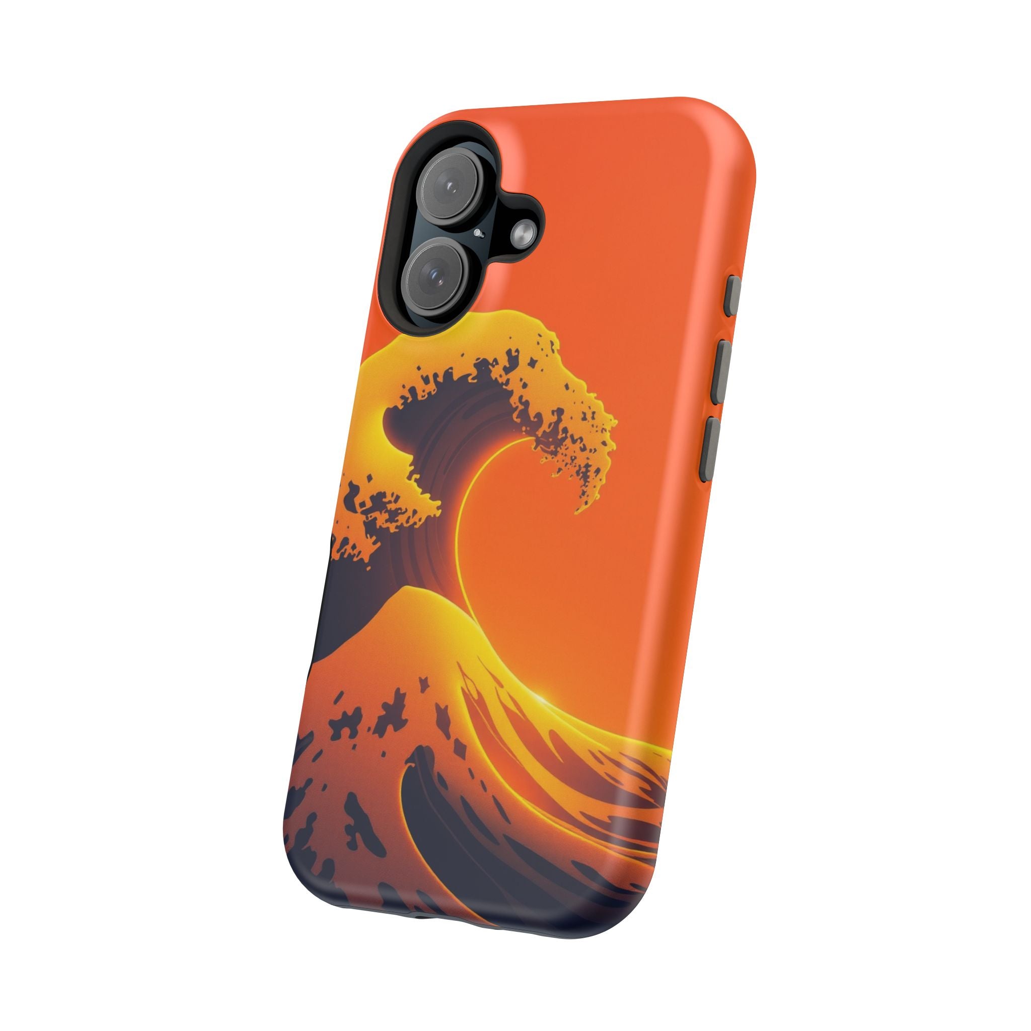 iPhone Mustard And Rust Holographic Wave Slim Everyday iPhone Designer · iPhone