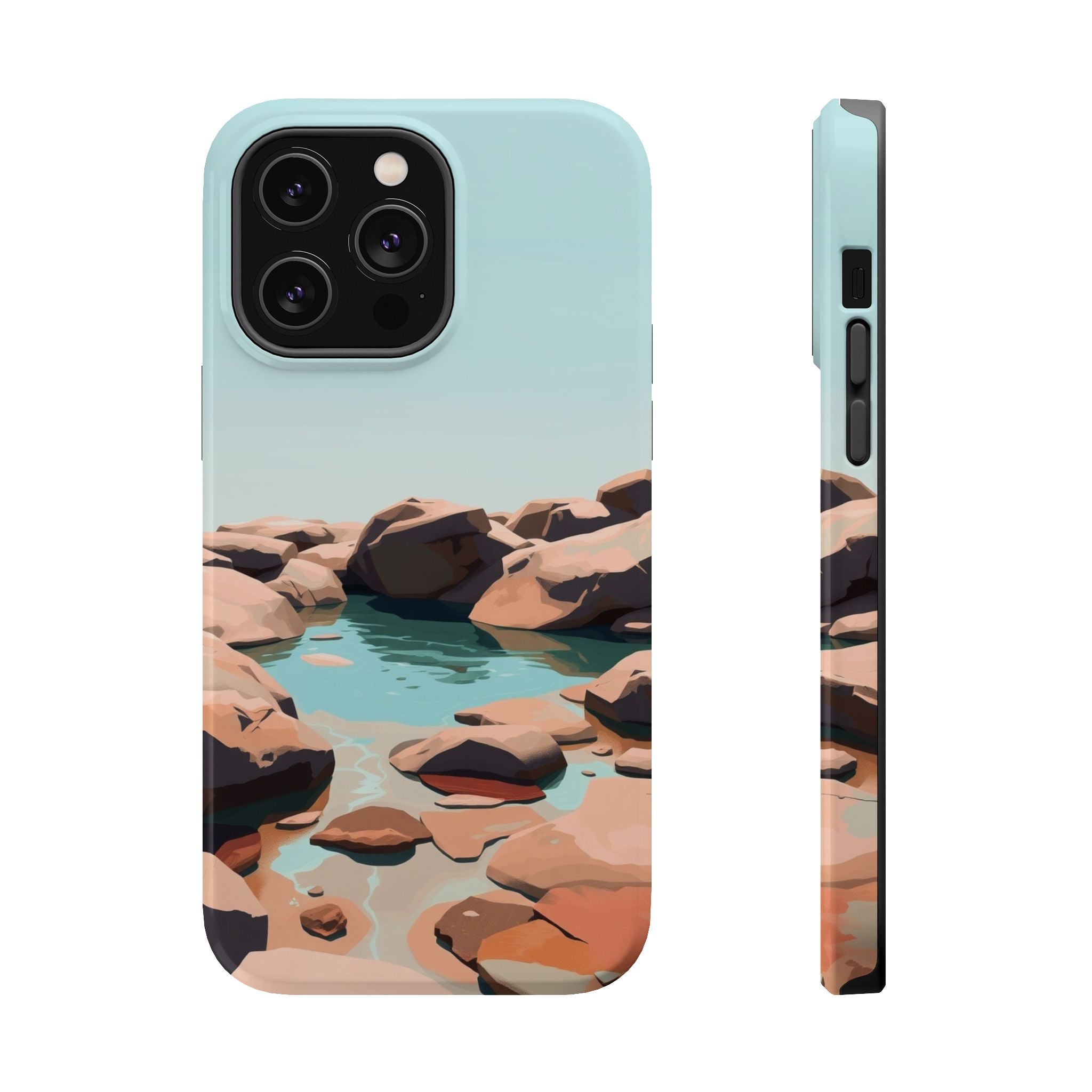 iPhone Tidal Pool Oil Painting Impressionist Slim iPhone Everyday · iPhone Case