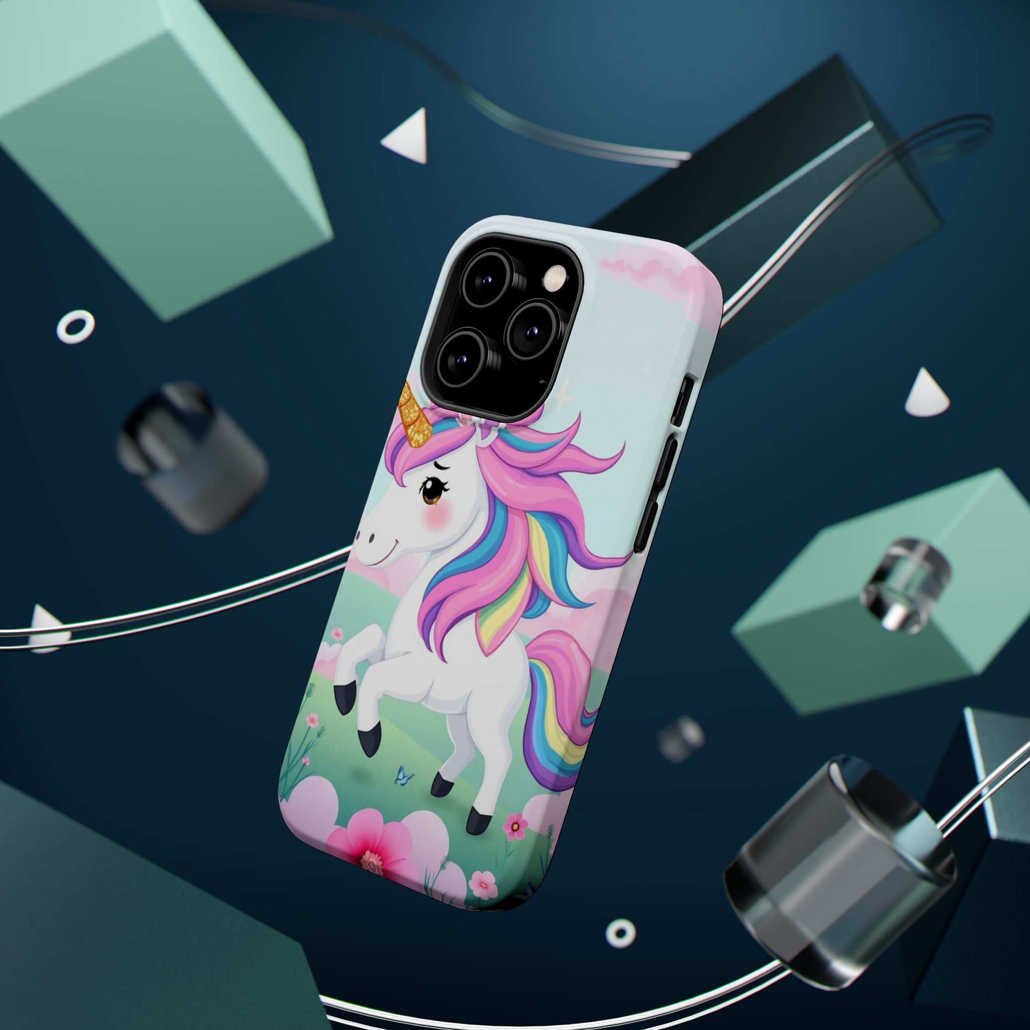 iPhone Rainbow Unicorn Kids Fun Soft iPhone Phone Case Gift Finish · iPhone Case