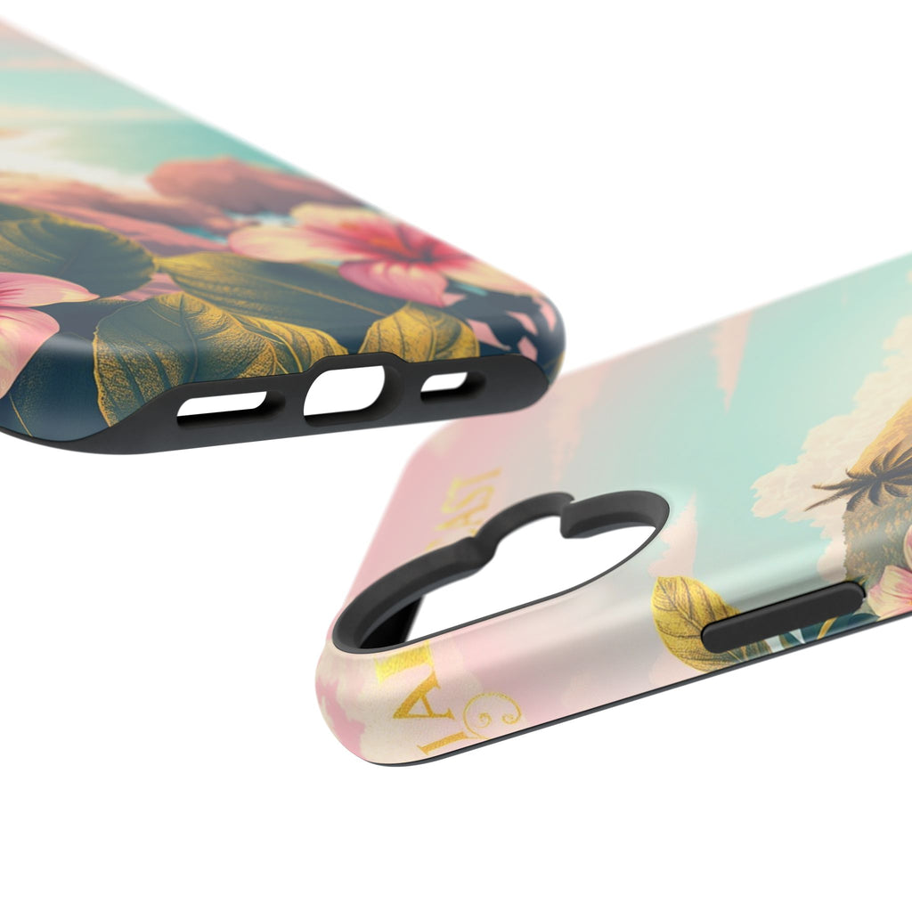 iPhone Mint And Blush Hibiscus Coast Slim Everyday iPhone 14 Designer · iPhone C