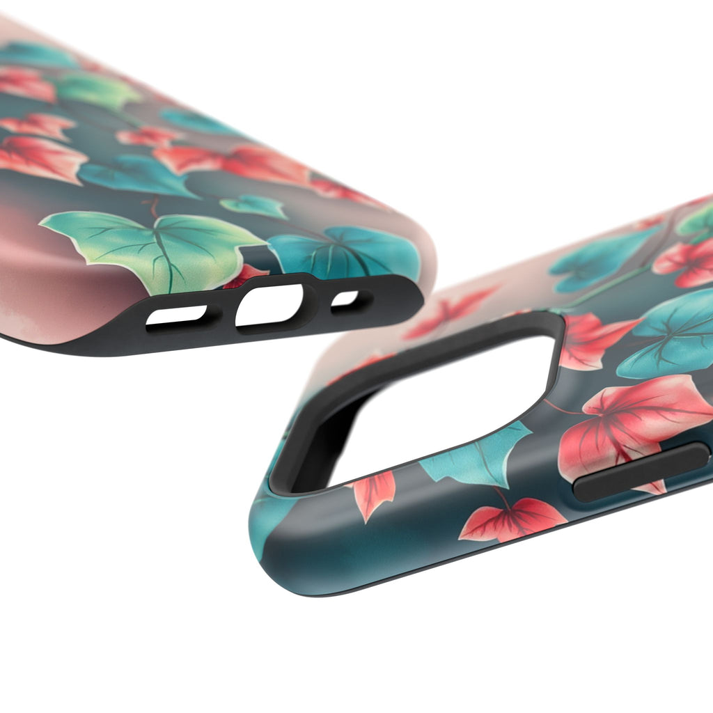 iPhone Art Nouveau Vine Teal And Coral Slim Snap Case · iPhone Case