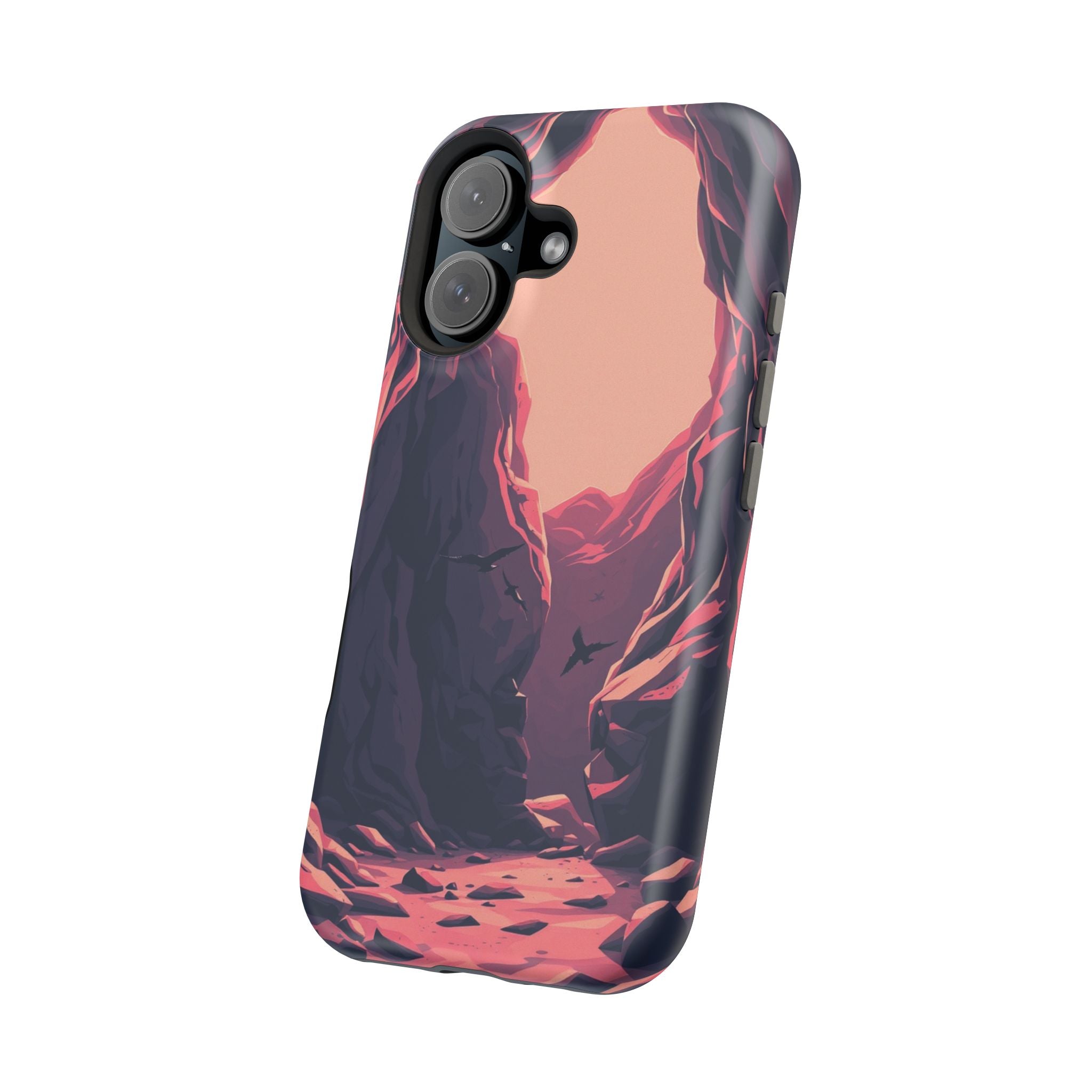 iPhone Rose Pink And Cream Dark Crystal Cave Slim Everyday Designer Case · iPhon