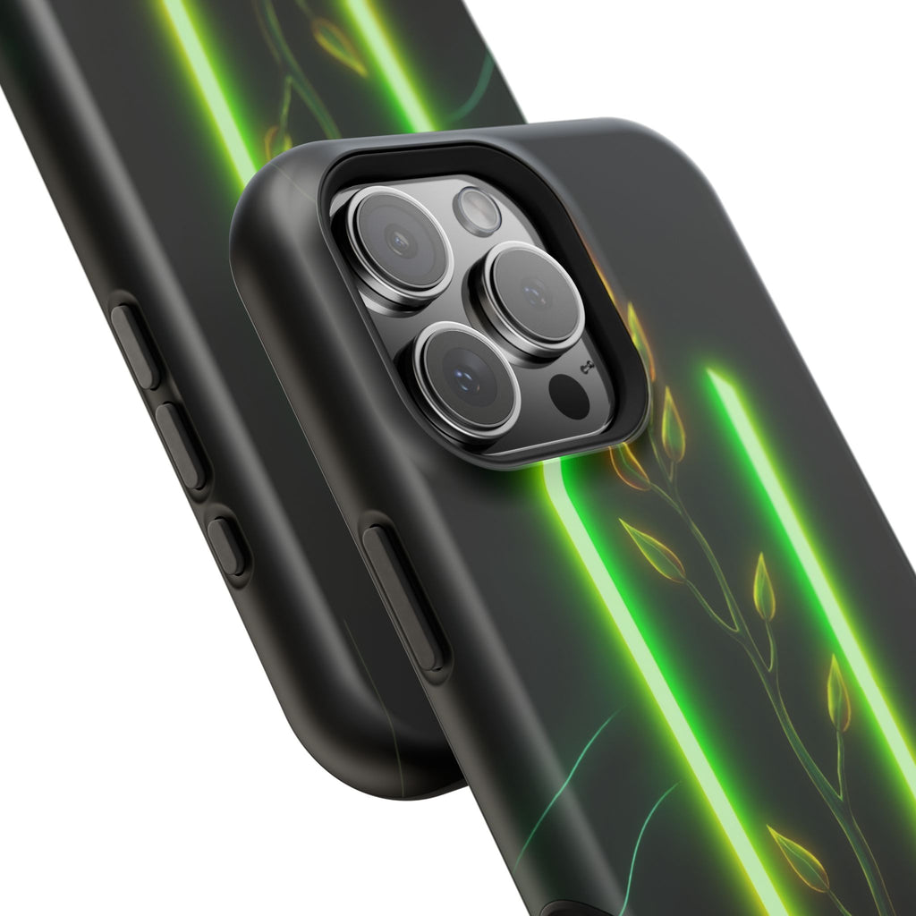 iPhone Emerald Green And Gold Minimalist Stem Slim iPhone Everyday · iPhone Case