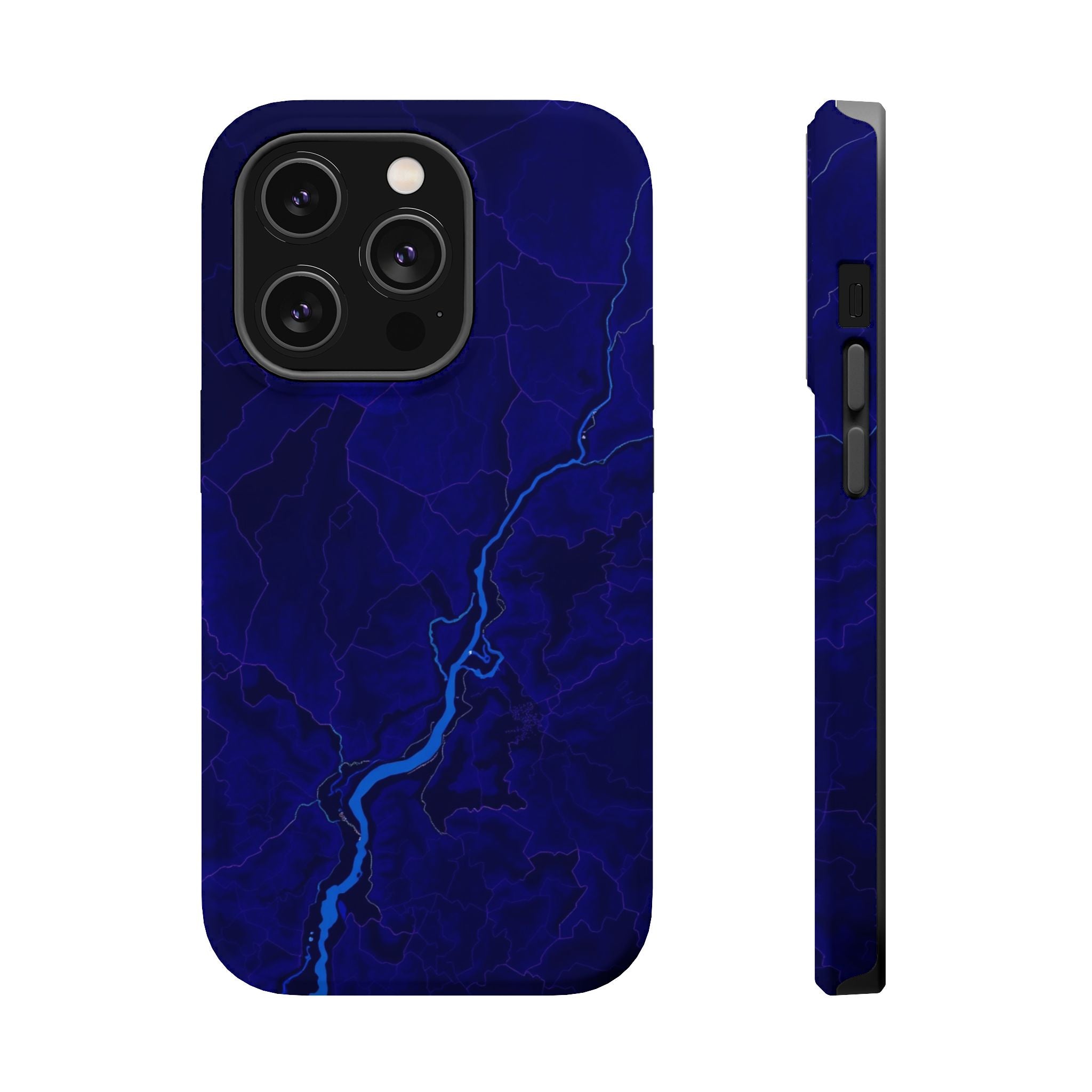 iPhone Thermal Map Dark Gothic Ink Bold Modern Everyday Snap Case · iPhone Case