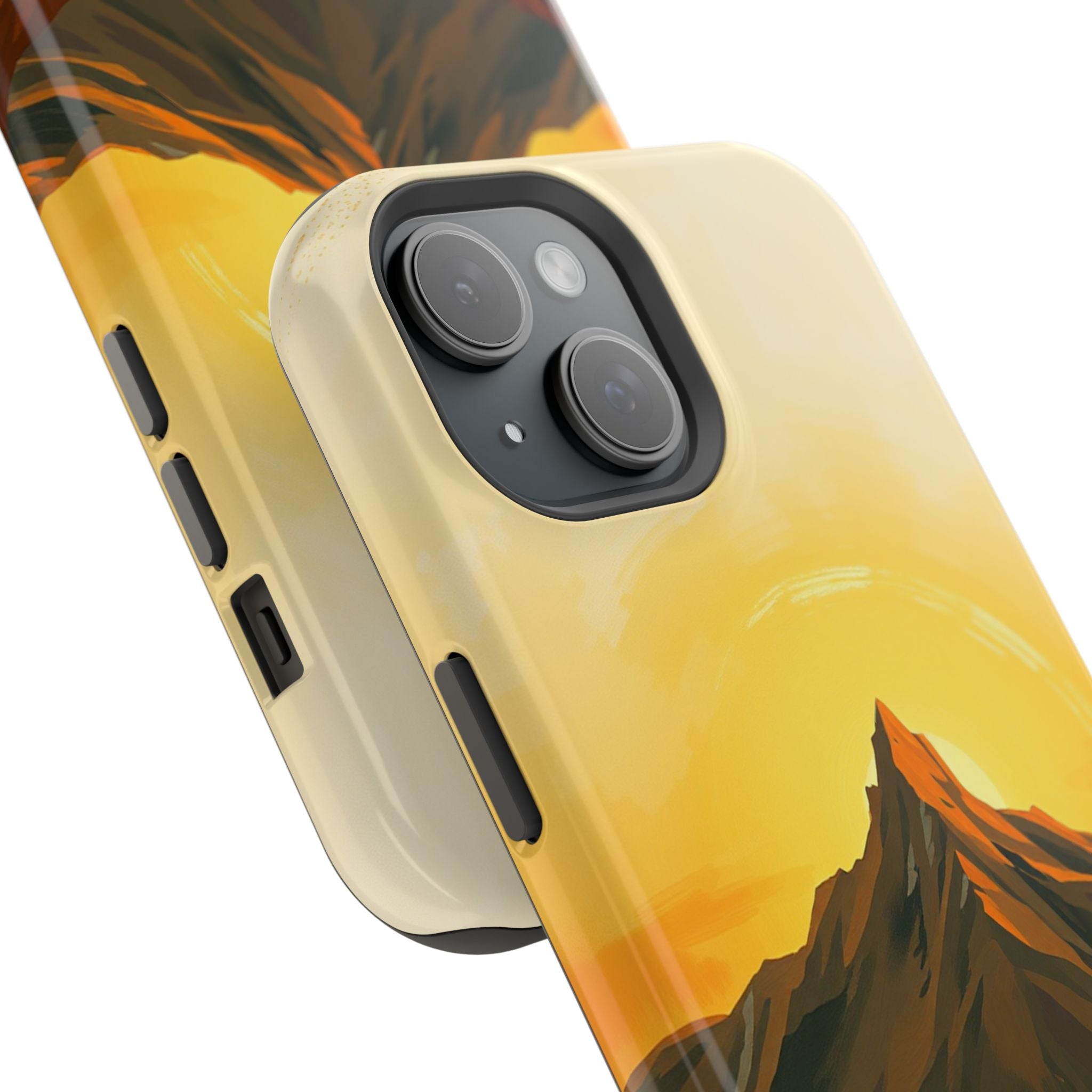 iPhone Mustard And Rust Mountain at Sunrise Slim iPhone Everyday · iPhone Case