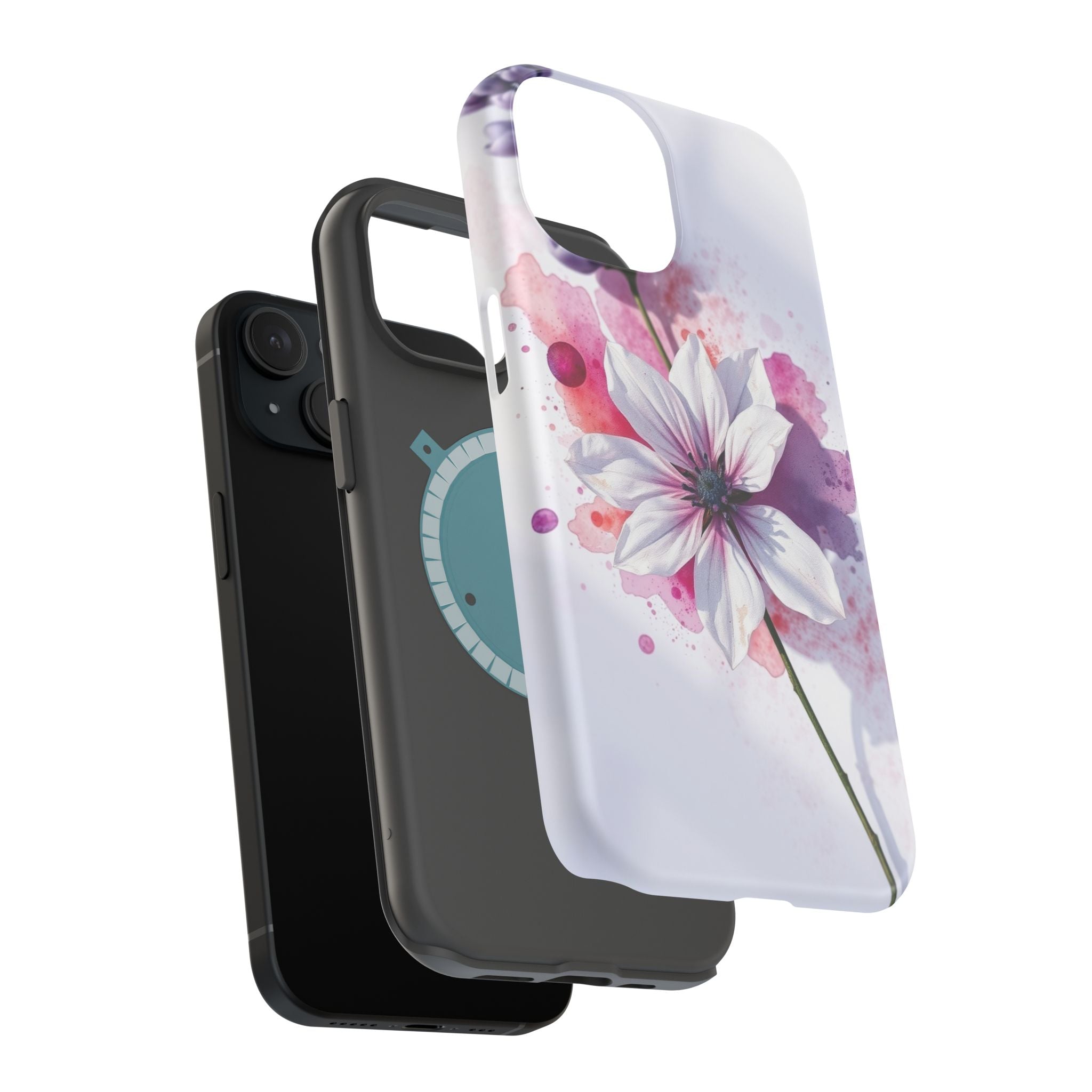 iPhone Floral Watercolor Splash Bold Art Slim Everyday iPhone 15 · iPhone Case