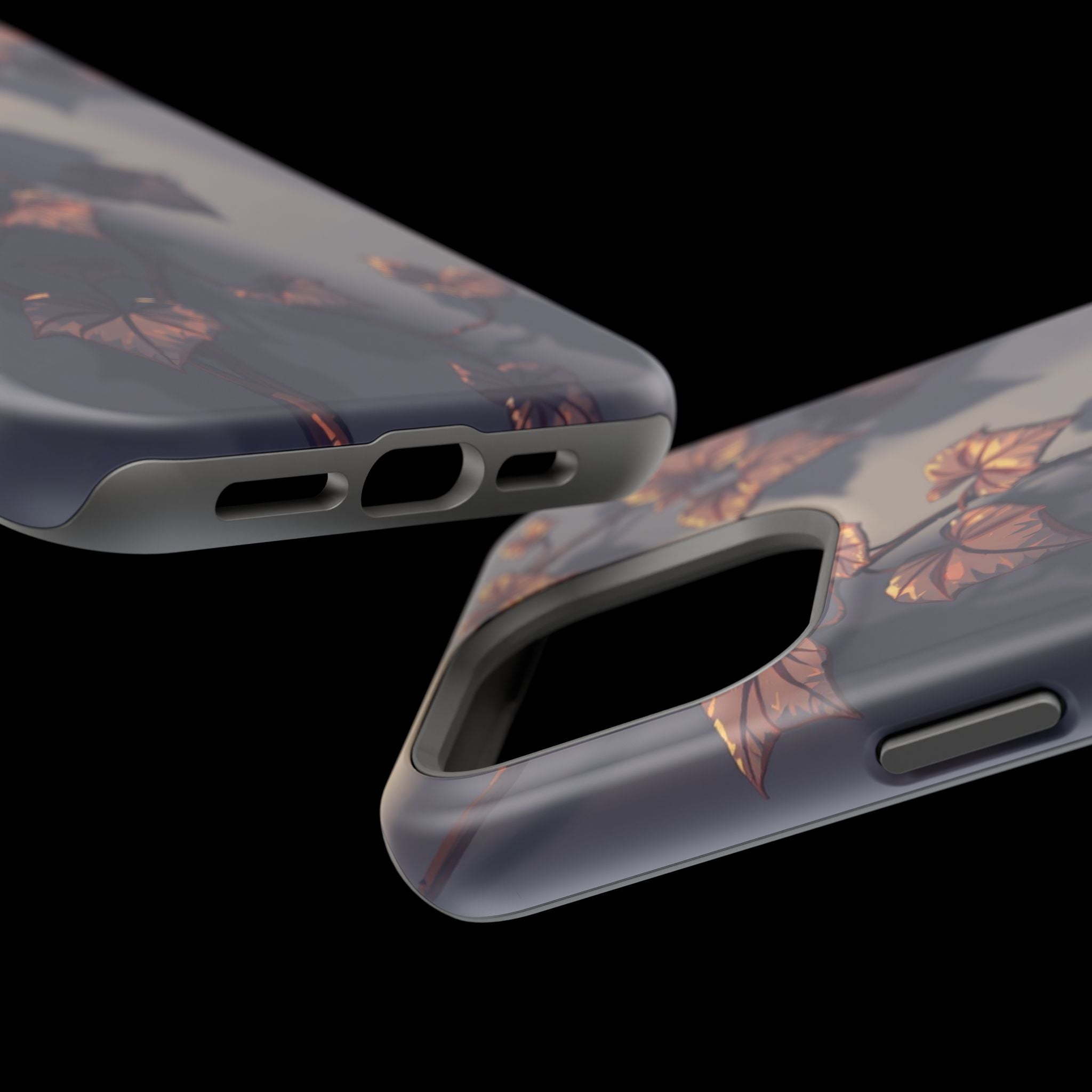 iPhone Charcoal And Copper Art Nouveau Vine Soft iPhone 13 Finish · iPhone Case
