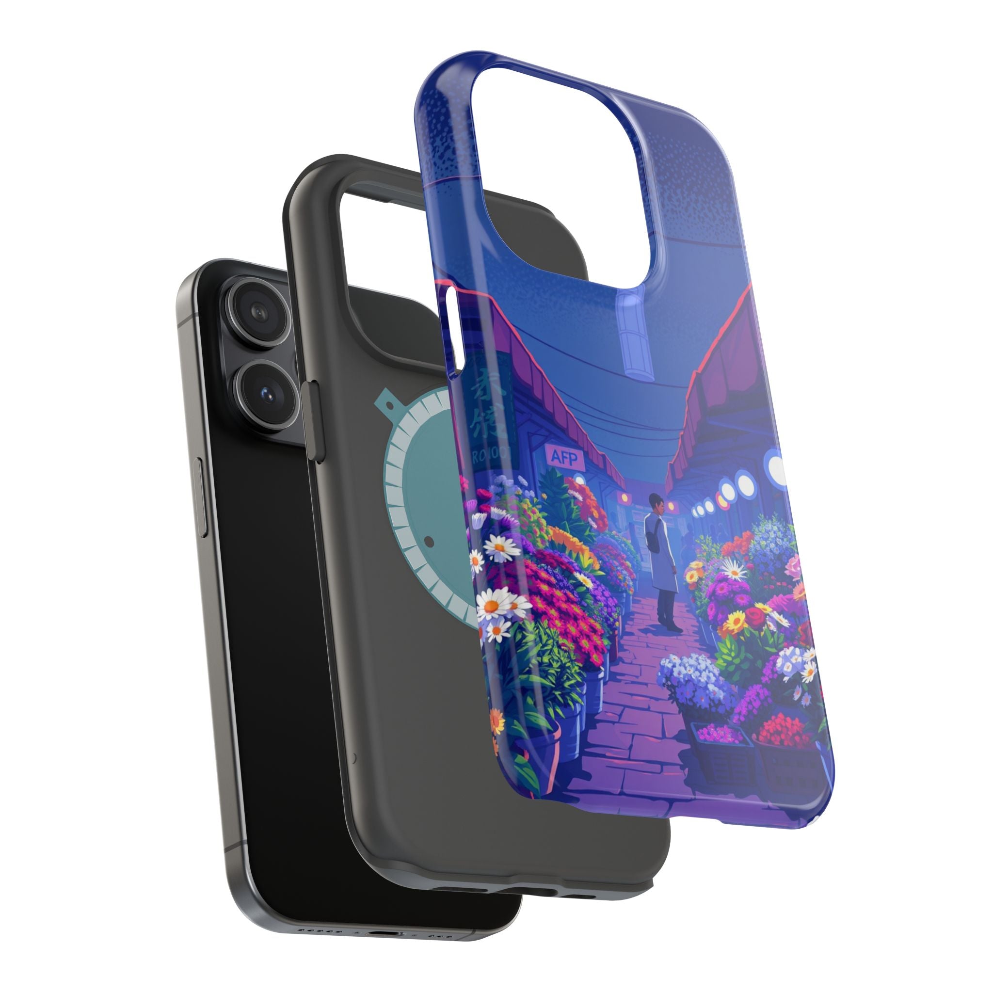 iPhone Flower Market Electric Art Bold Modern Everyday Snap Case · iPhone Case