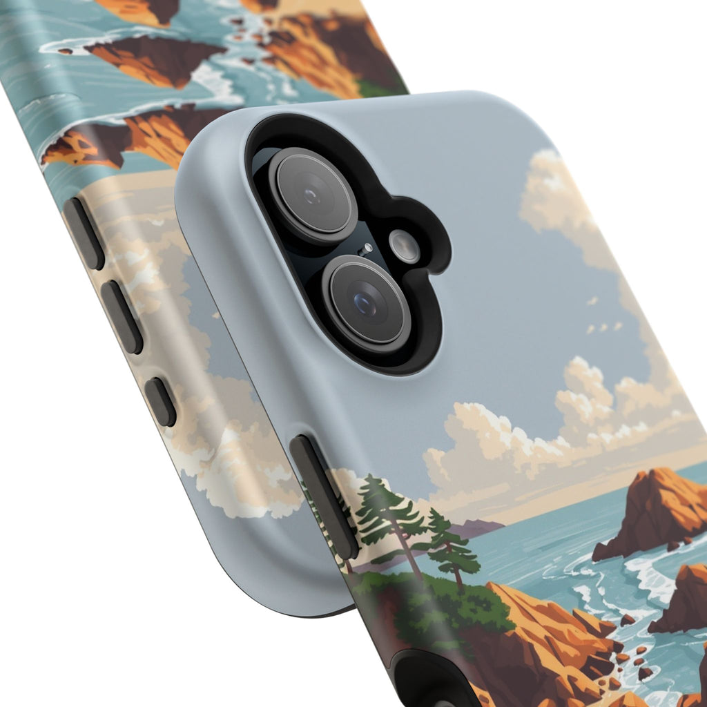 iPhone Mustard And Rust Pebble Beach Slim Everyday Designer Case · iPhone Case