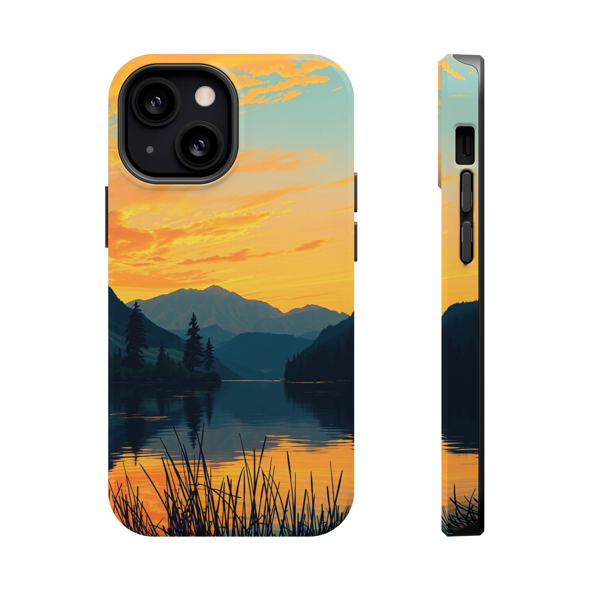 iPhone Lake at Twilight Oil Painting Impressionist iPhone Artistic · iPhone Case