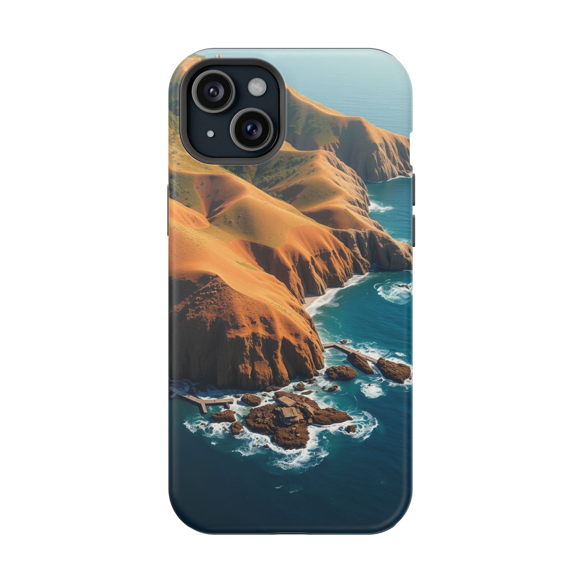 iPhone Mustard And Rust Hibiscus Coast Slim Everyday Designer Case · iPhone Case