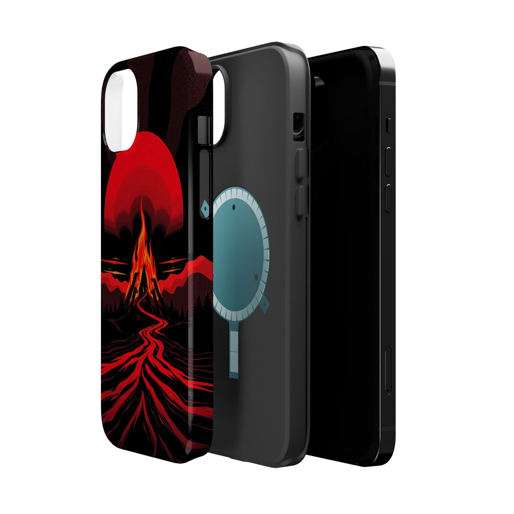 iPhone Black And Crimson Wildfire Glow Slim Everyday Designer Case · iPhone Case