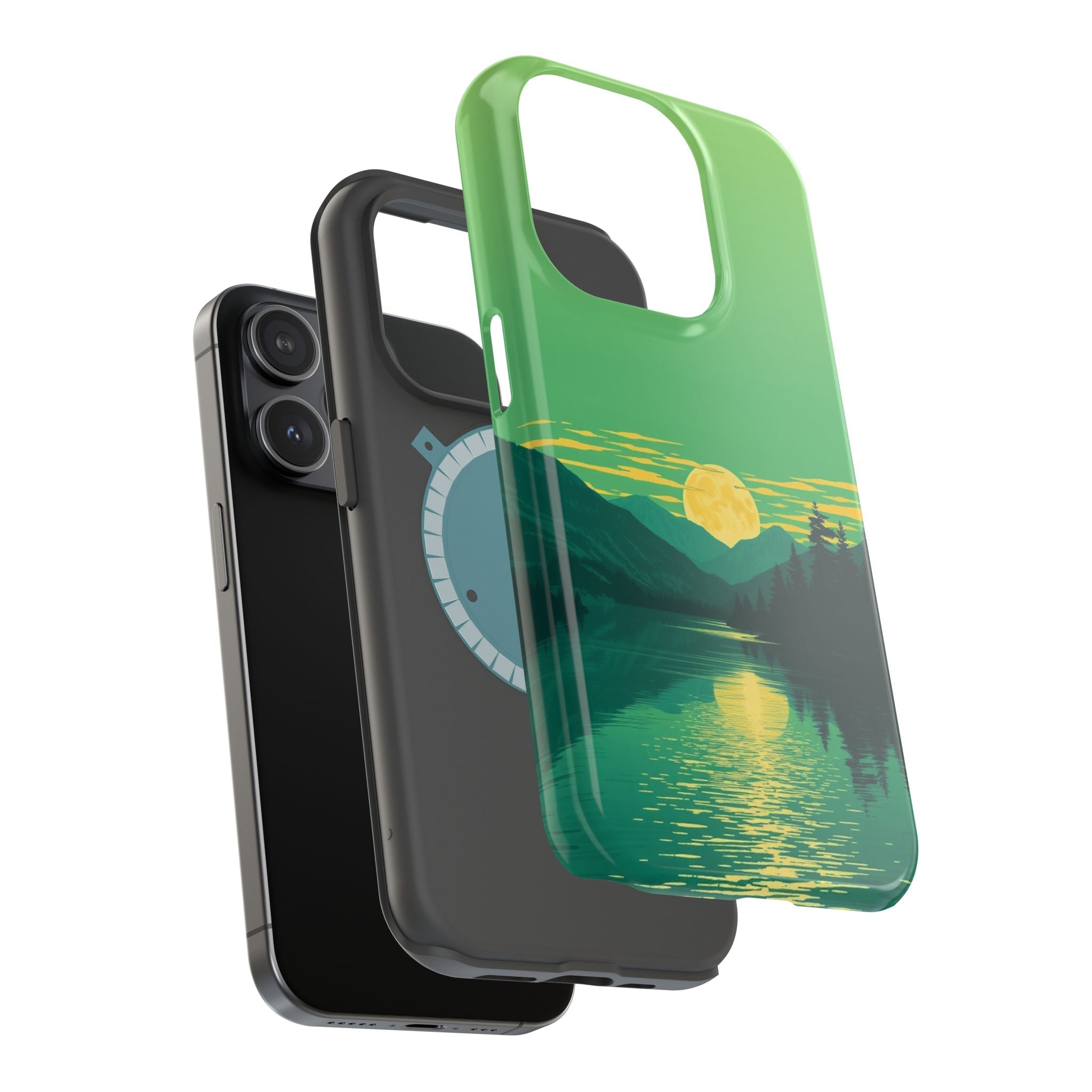 iPhone Lake at Twilight Risograph Print Slim Everyday iPhone Designer · iPhone C
