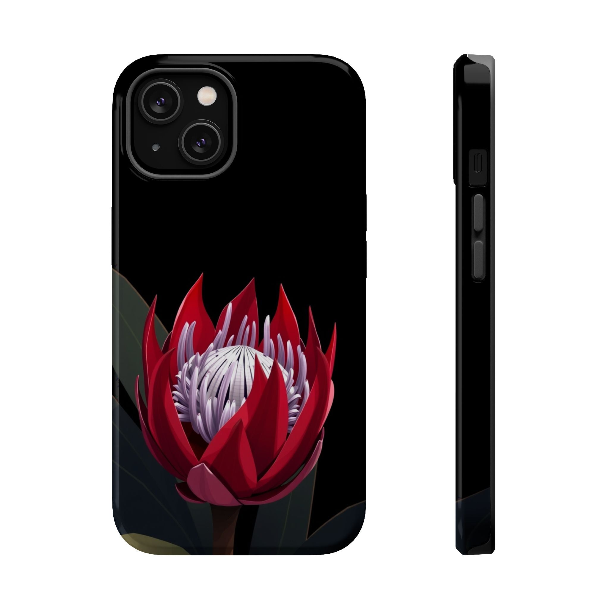 iPhone Black And Crimson Protea Bold Slim Everyday Designer Case · iPhone Case