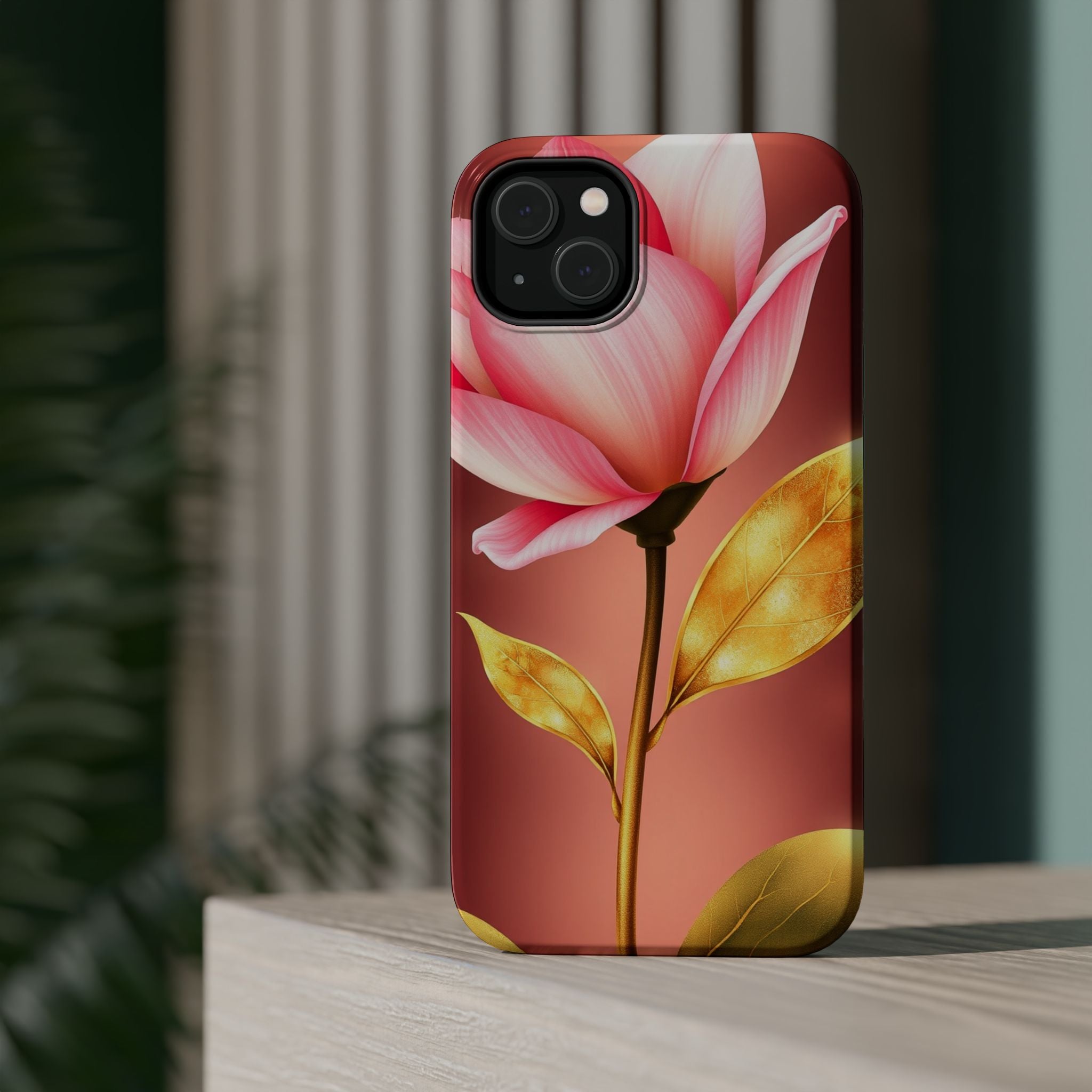 iPhone Dreamy Bloom and Leaf Design 14 Slim Everyday Designer Case · iPhone Case