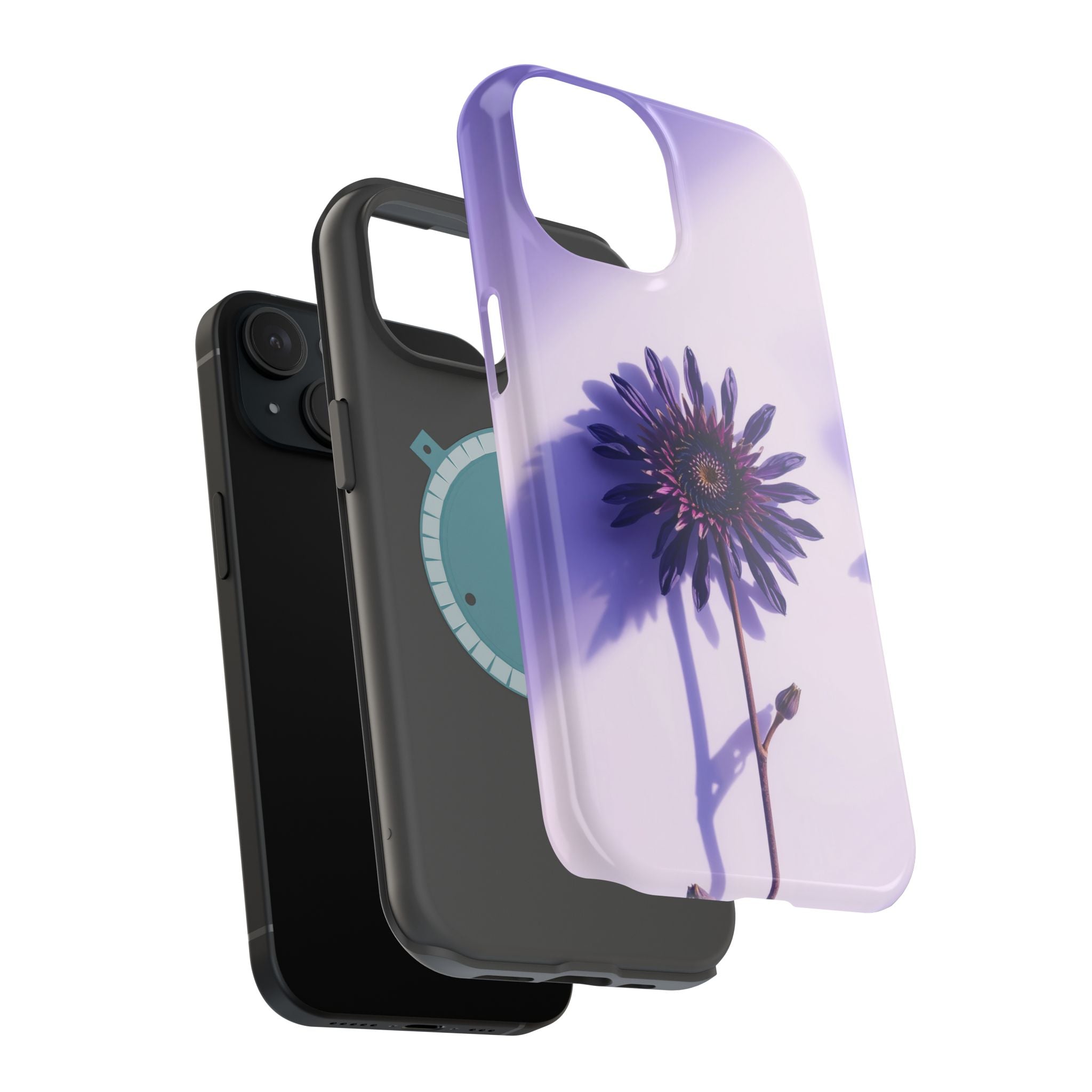 iPhone Indigo And Violet Dried Flower Flat Lay Soft iPhone Finish · iPhone Case