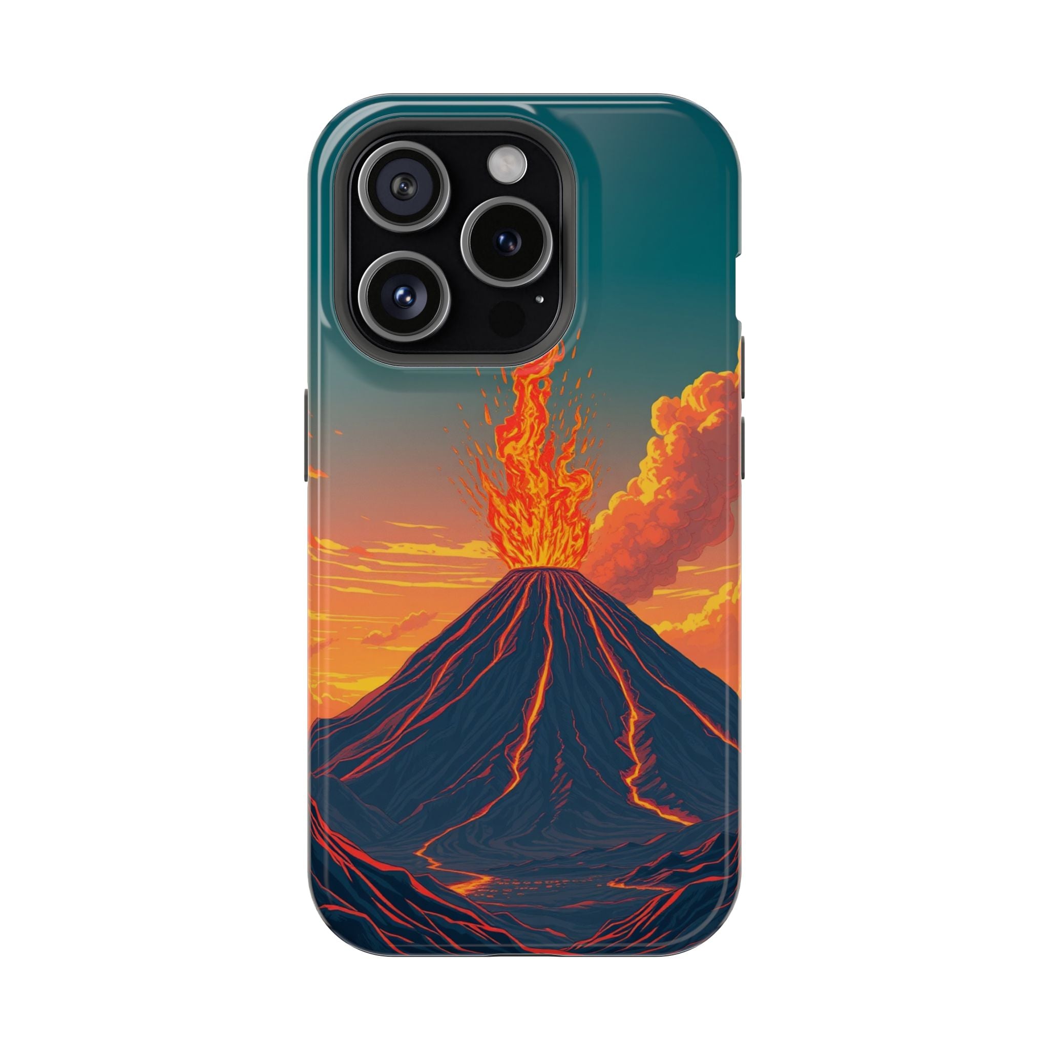 iPhone Sunset Amber And Peach Volcanic Eruption iPhone 19 Artistic · iPhone Case