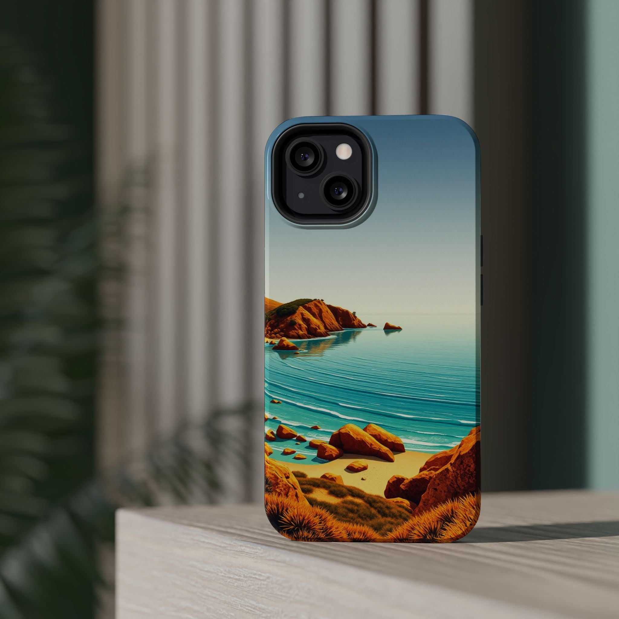 iPhone Mustard And Rust Pebble Beach Slim Everyday iPhone 14 Designer · iPhone C