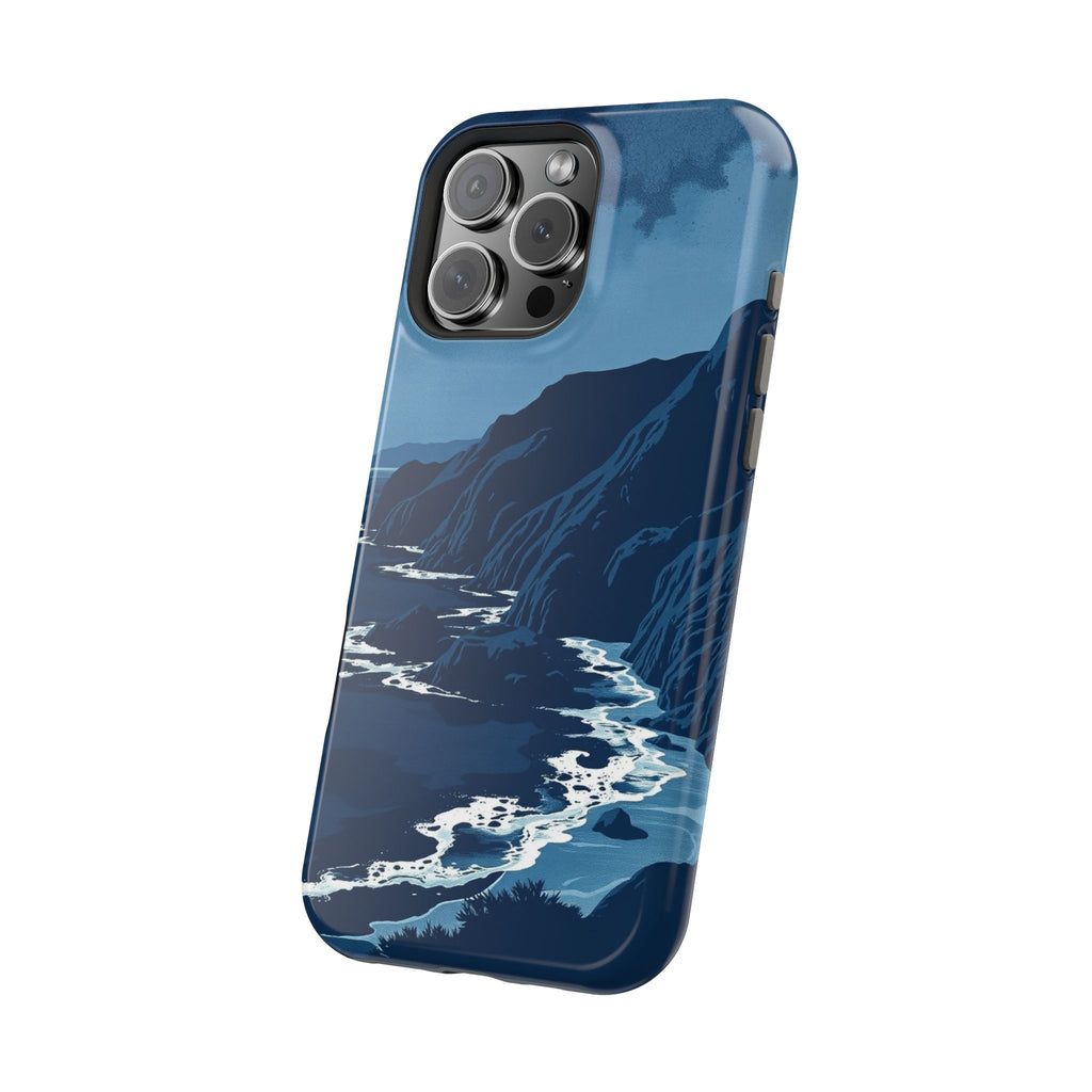 iPhone Midnight Blue And Silver Hibiscus Coast Carry Case Slim Snap Case · iPhon
