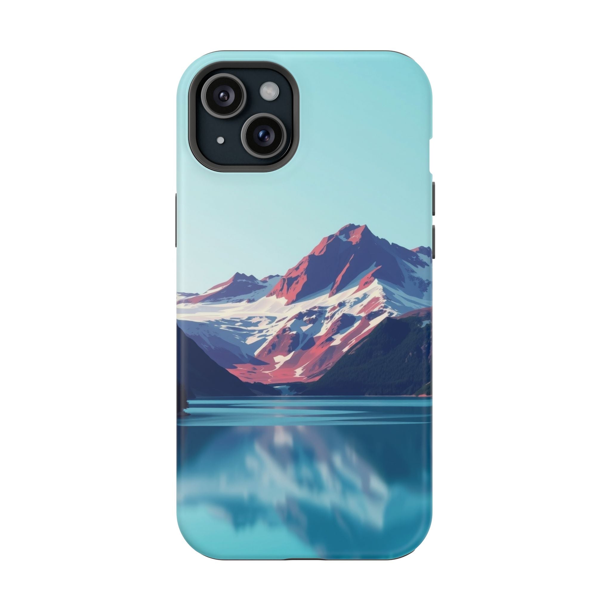 iPhone Cyan And Magenta Glacier Lake Slim Everyday Designer Case · iPhone Case