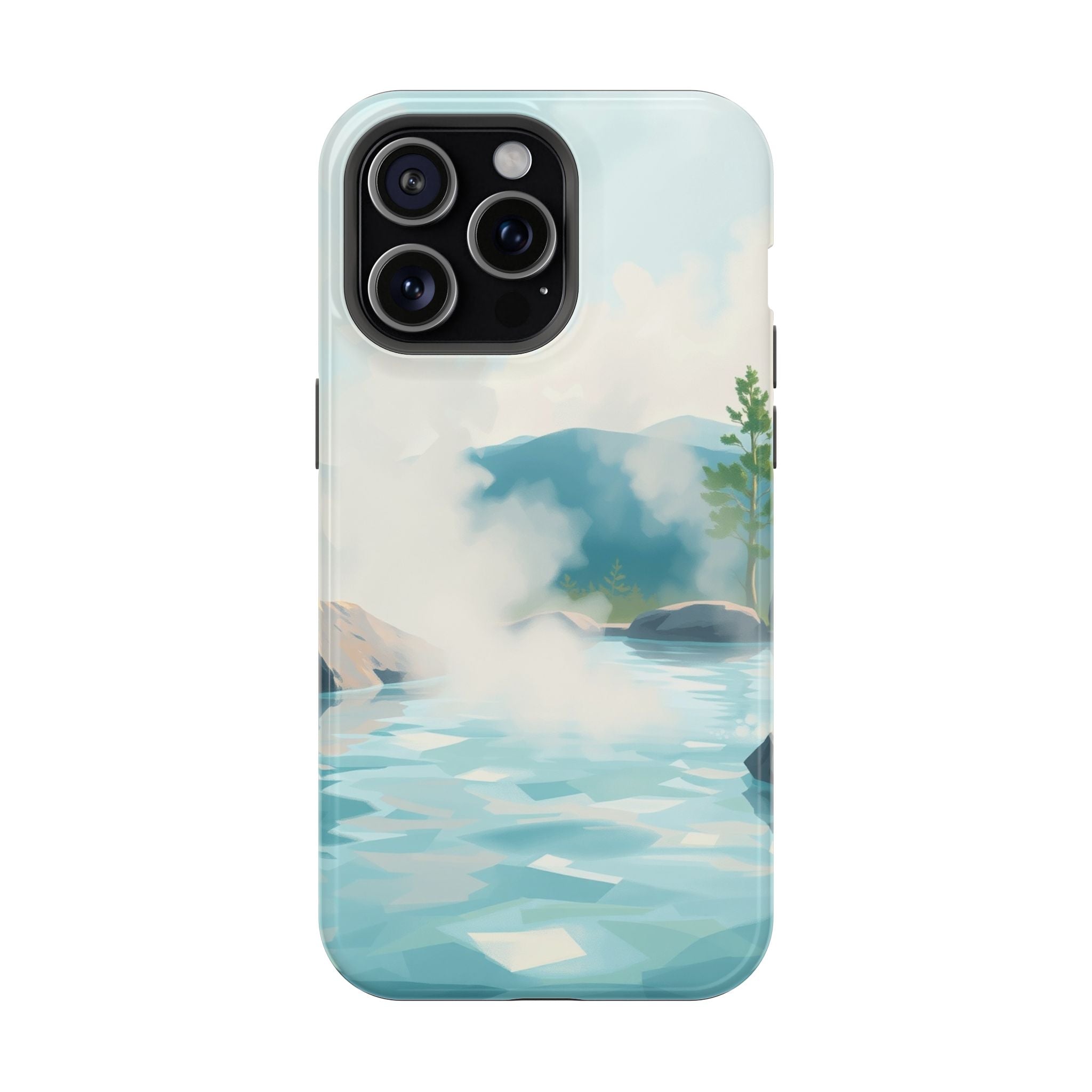 iPhone Mint And Blush Hot Spring Steam Slim Everyday Designer Case · iPhone Case
