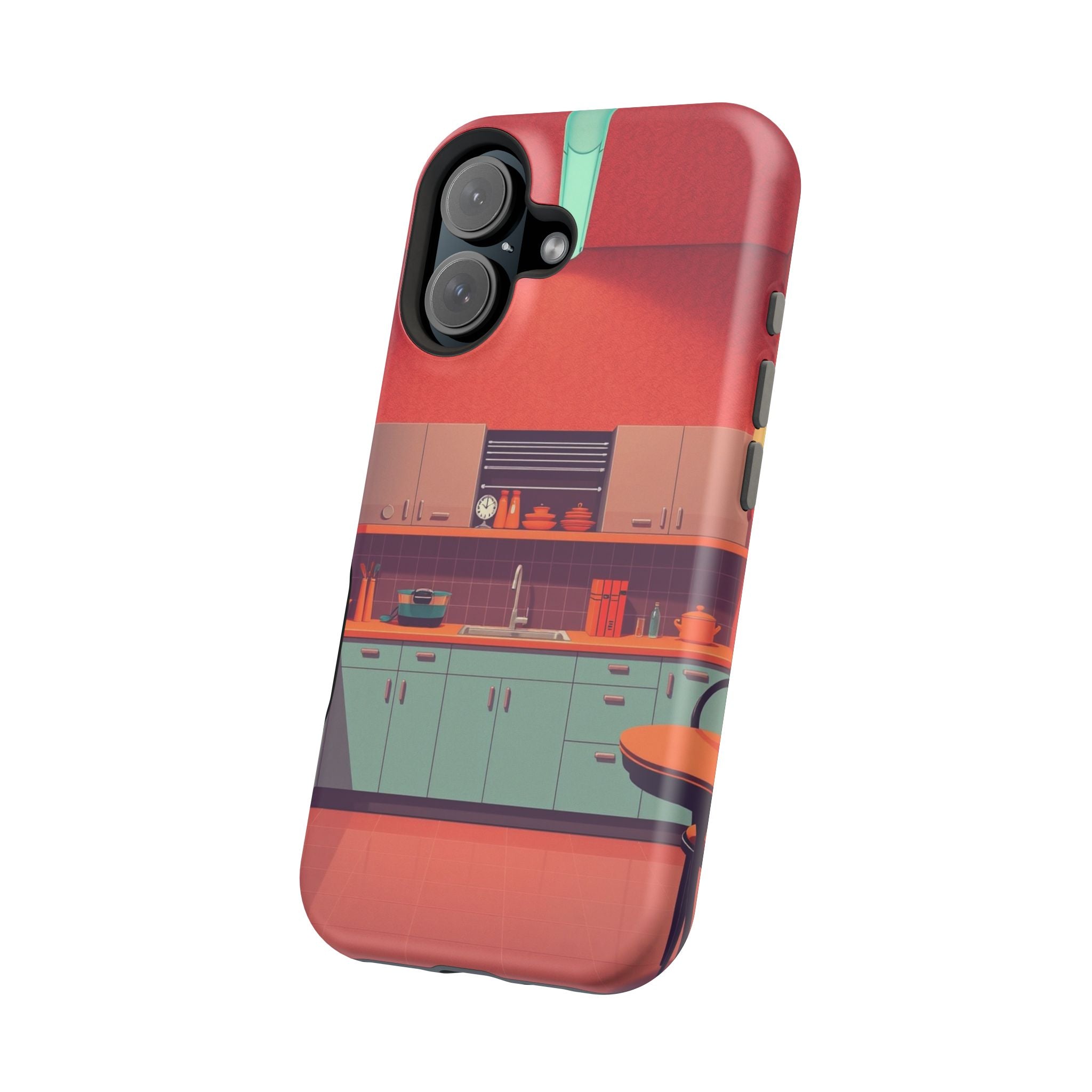 iPhone Earthy 1950s Kitchen Design Bold Modern Everyday Snap Case · iPhone Case
