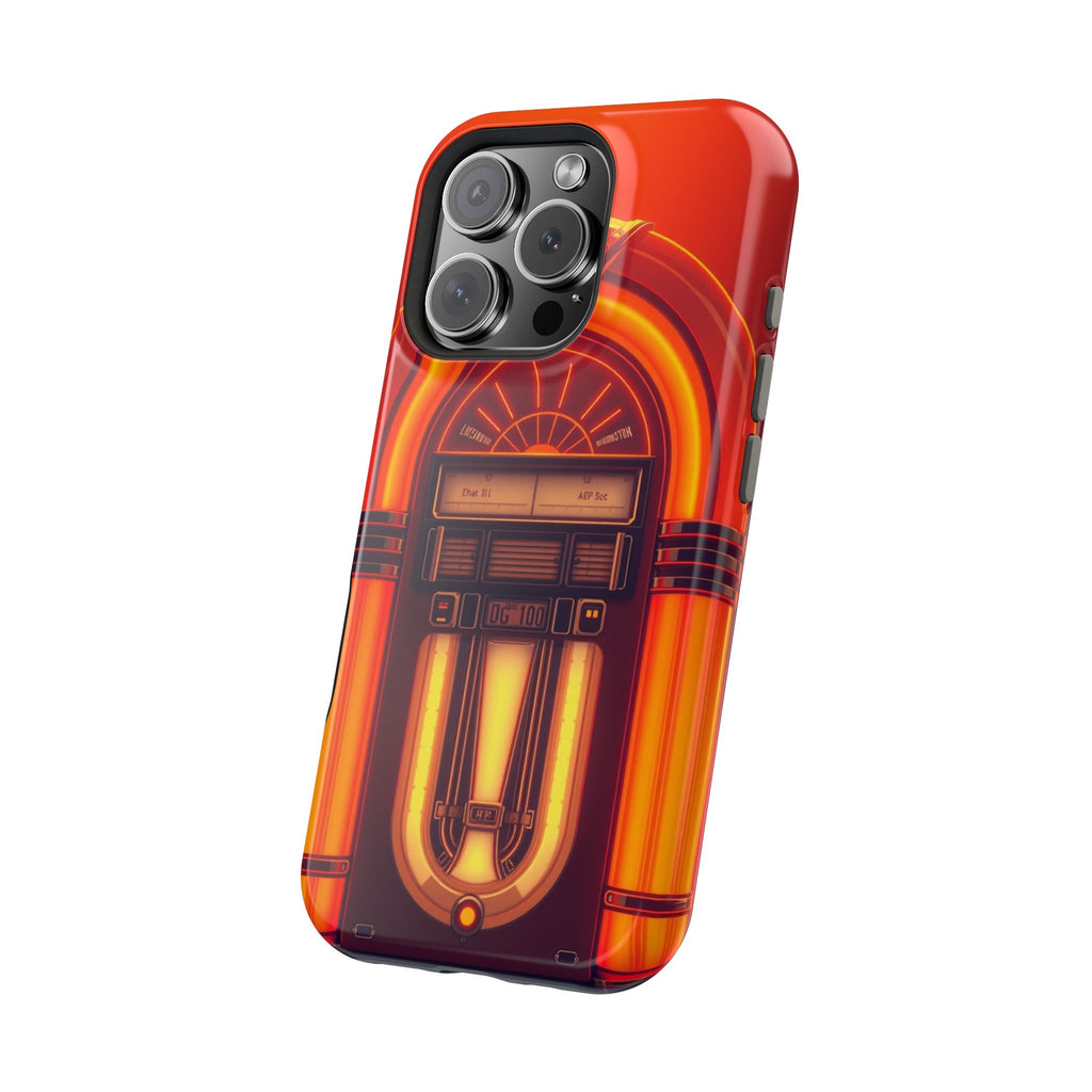 iPhone Jukebox Glow Neon Cyberpunk Bold Modern Everyday Snap Case · iPhone Case