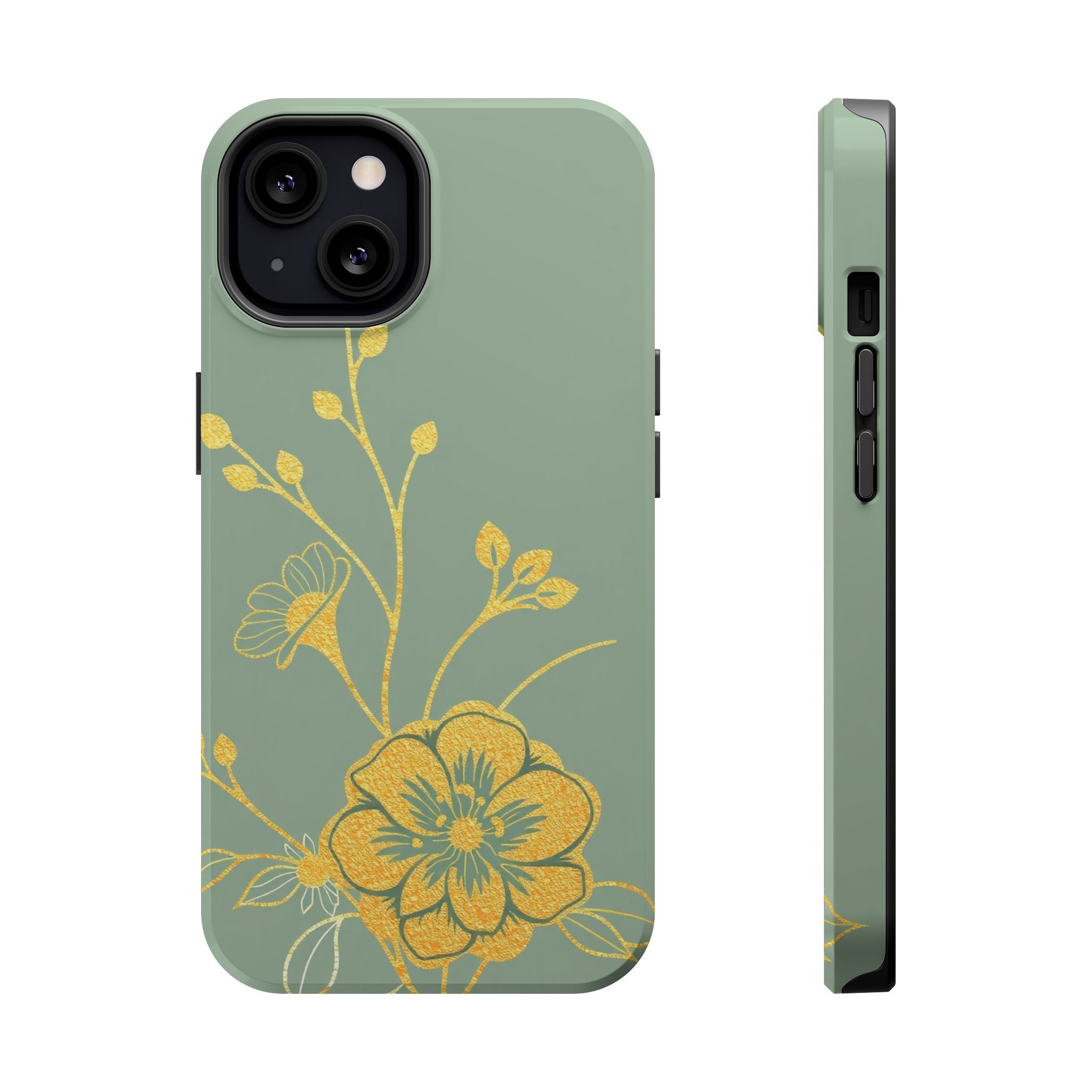 iPhone Floral Gold Foil Cinematic Art Slim Everyday Designer Case · iPhone Case