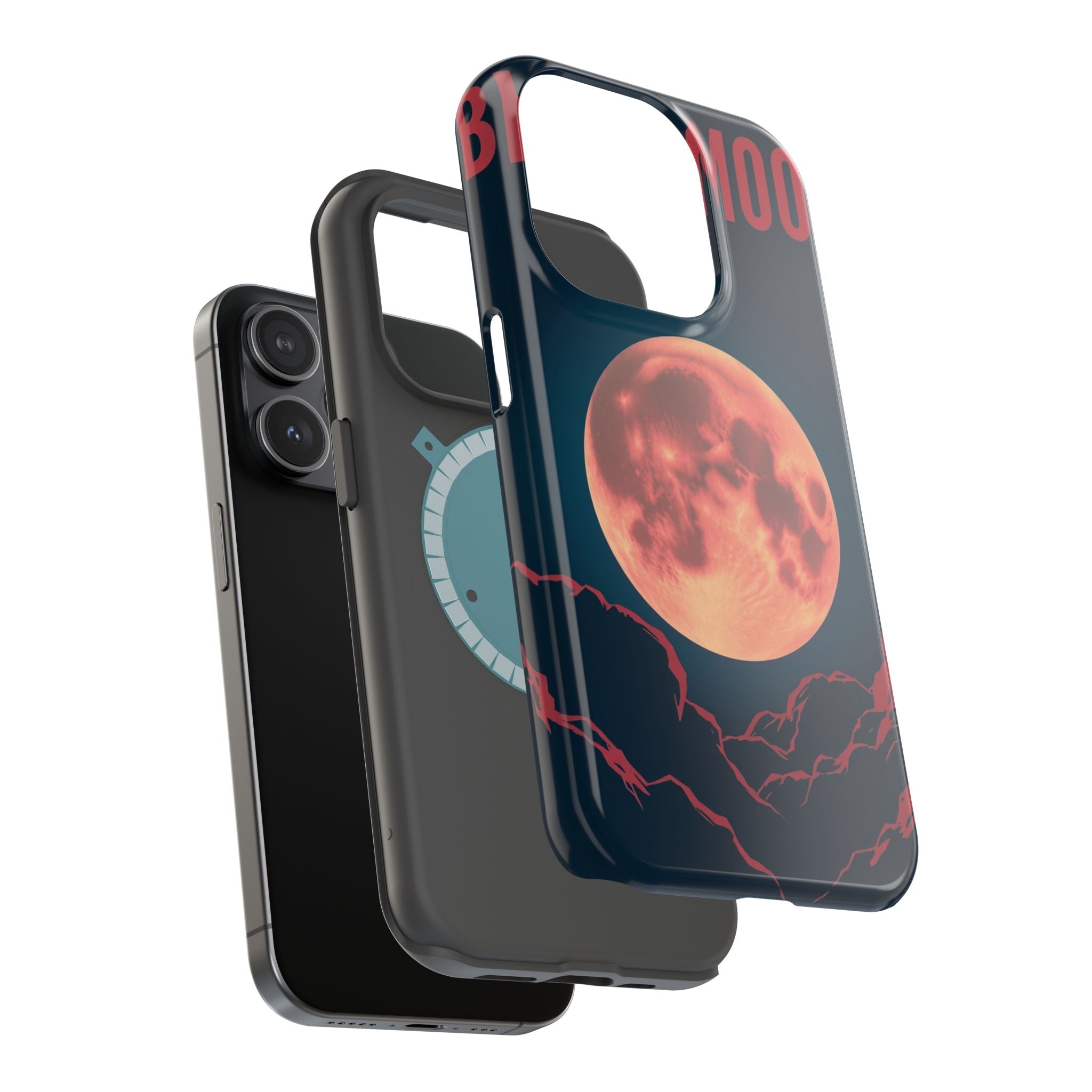 iPhone Blood Moon Rise Vintage Retro Poster Slim Everyday Designer Case · iPhone