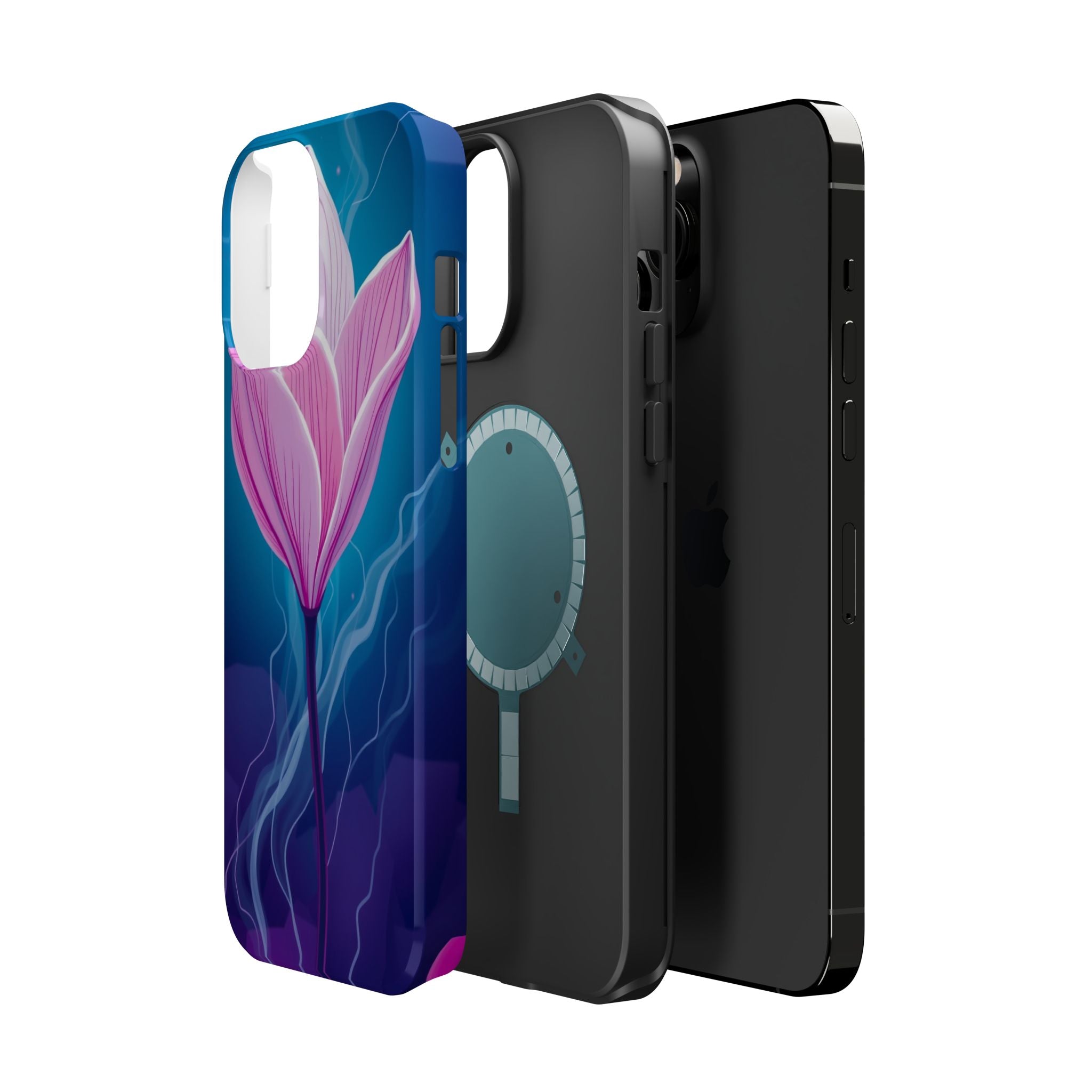 iPhone Cyan And Magenta Petal Storm Slim Everyday Designer Case · iPhone Case