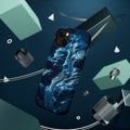 iPhone Midnight Blue And Silver River Delta Aerial iPhone Artistic · iPhone Case