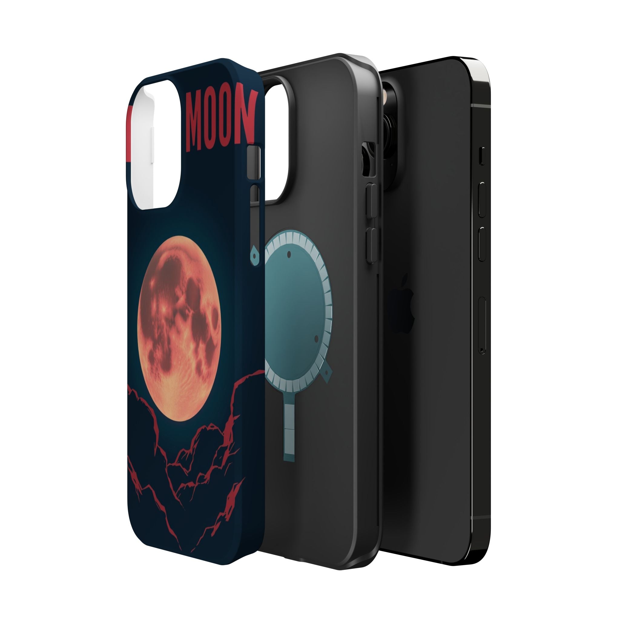 iPhone Blood Moon Rise Vintage Retro Poster Slim Everyday Designer Case · iPhone