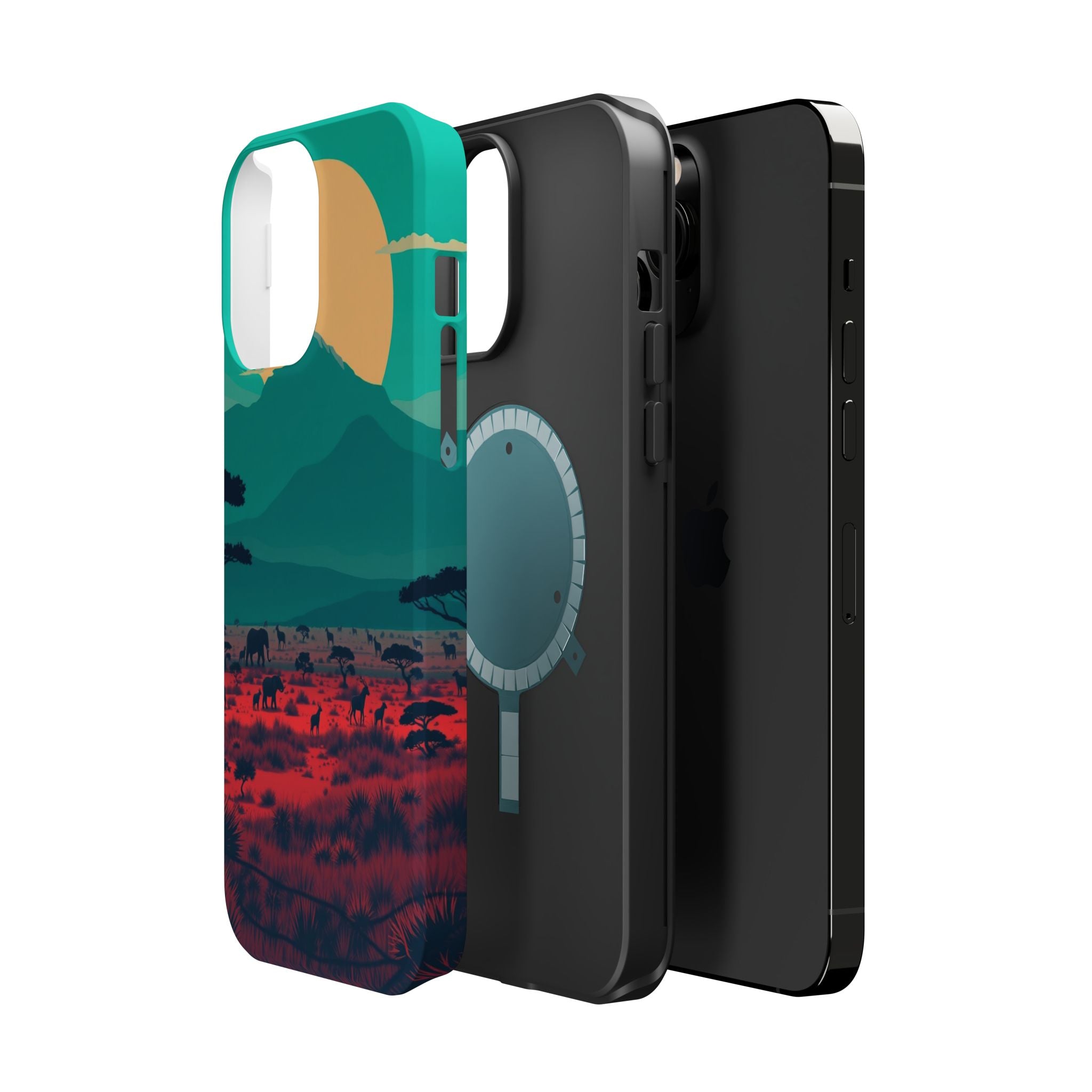 iPhone Savanna Horizon Vintage Retro Poster Slim iPhone Everyday · iPhone Case