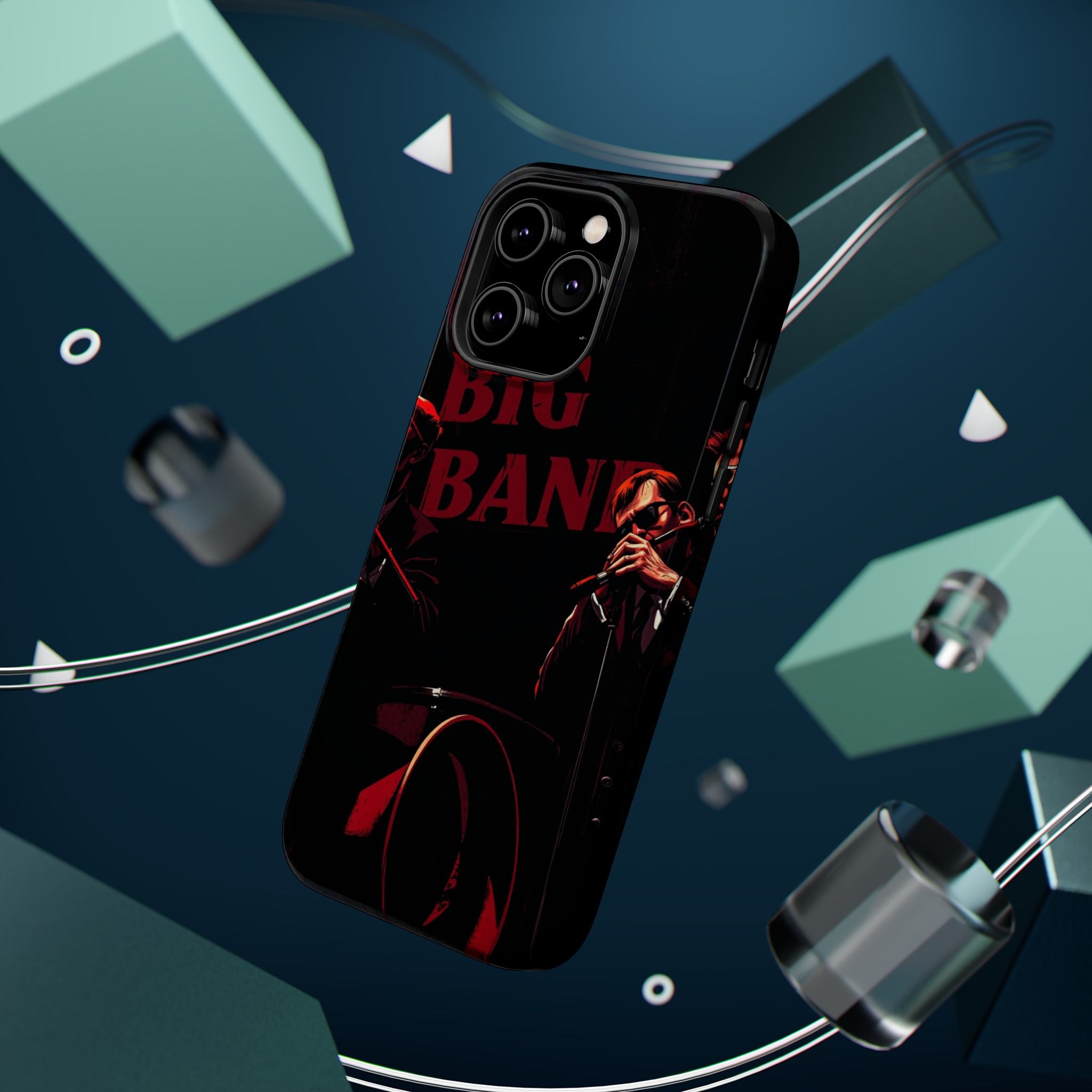 iPhone Black And Crimson Big Band Era Slim Everyday Designer Case · iPhone Case