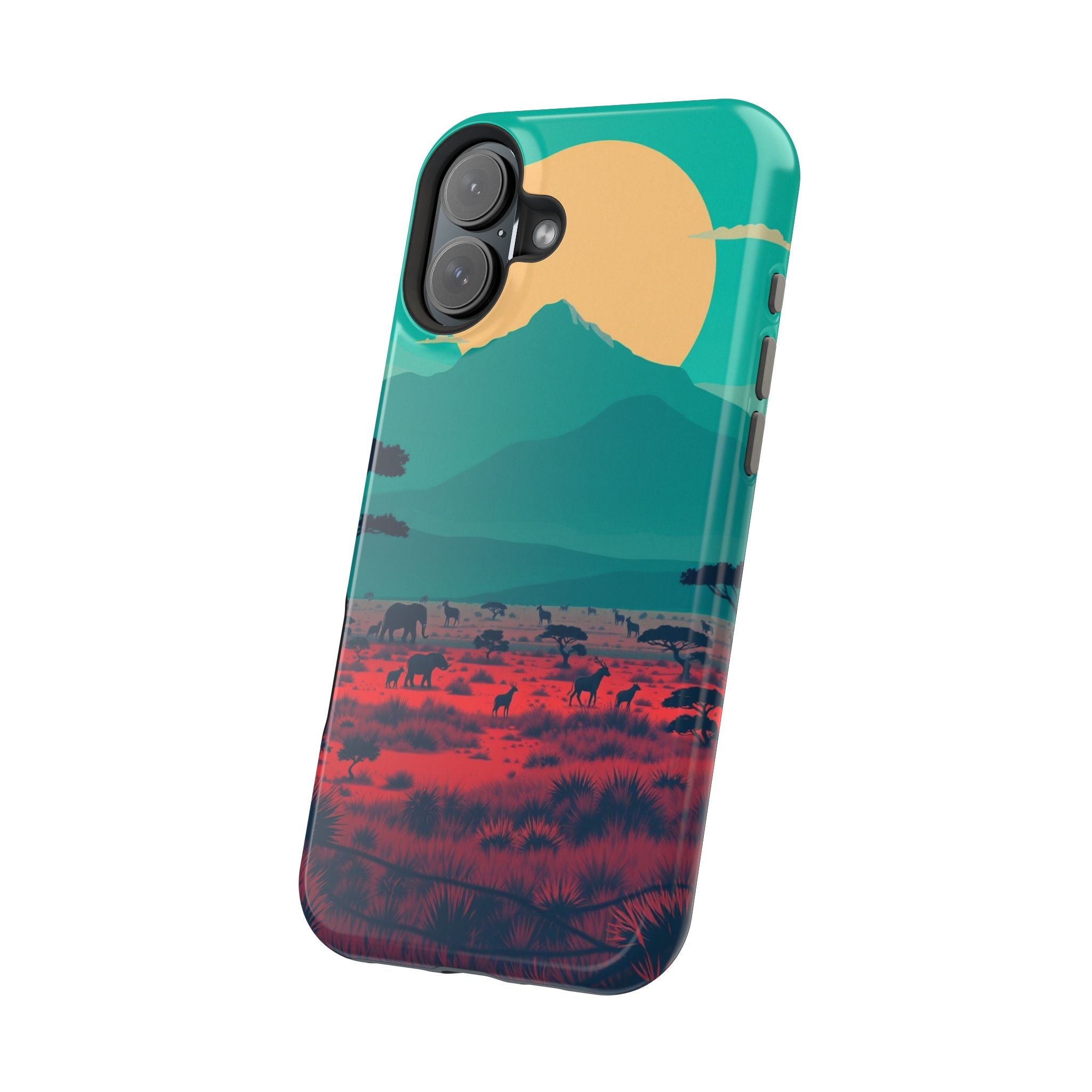 iPhone Savanna Horizon Vintage Retro Poster Slim iPhone Everyday · iPhone Case