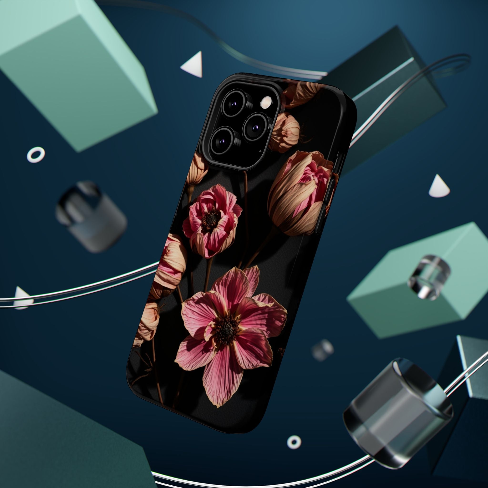 iPhone Dried Flower Flat Lay Electric Art Slim Snap Case · iPhone Case