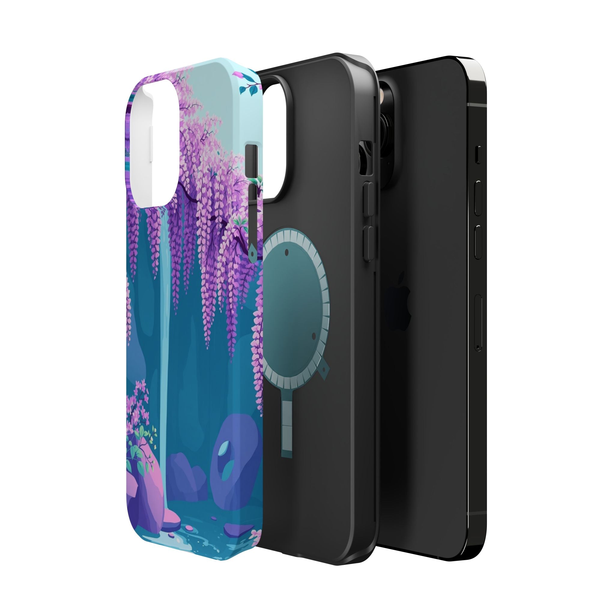 iPhone Wisteria Cascade Pastel Kawaii Slim Everyday Designer Case · iPhone Case