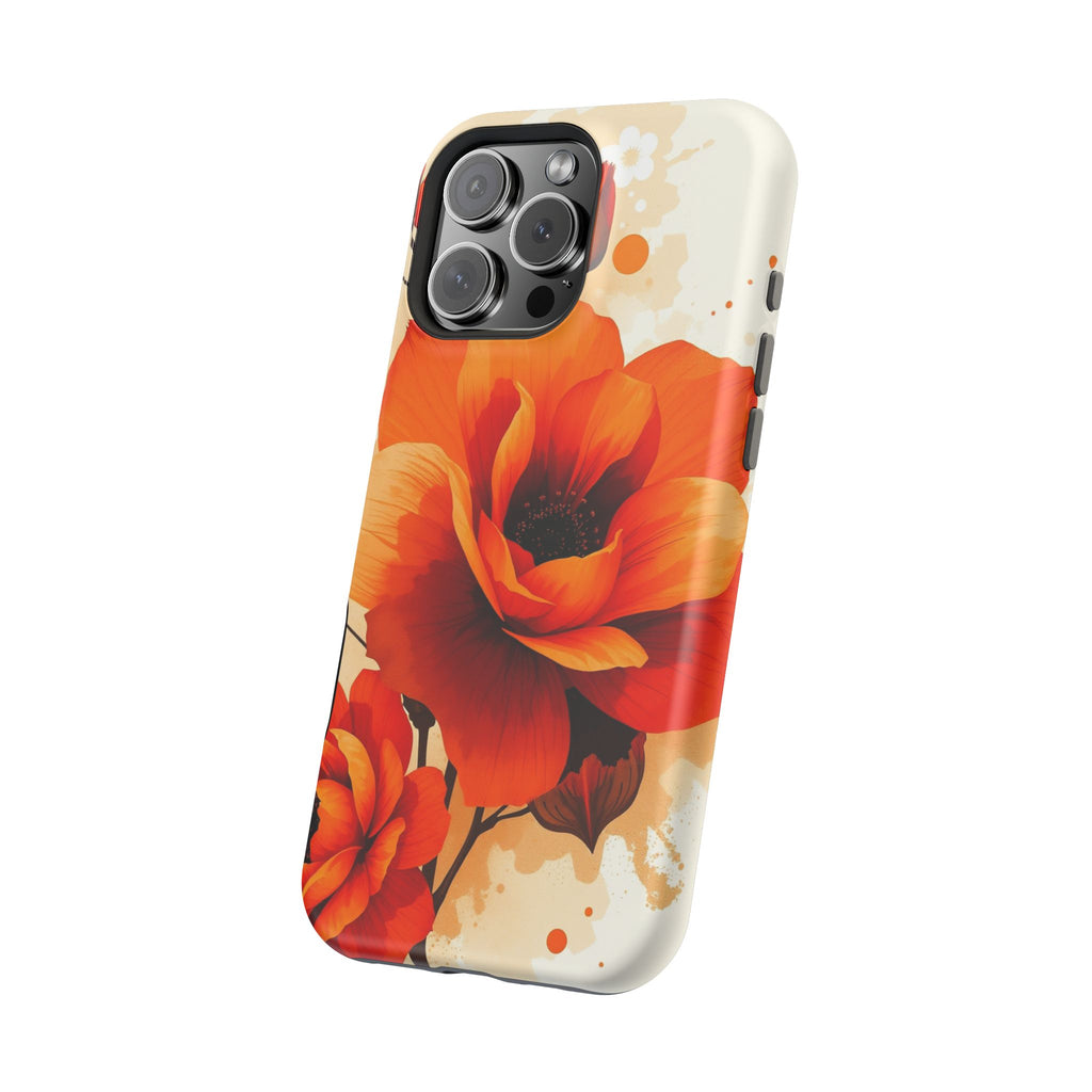 iPhone Burnt Orange And Sand Floral Ink Wash Slim iPhone Everyday · iPhone Case