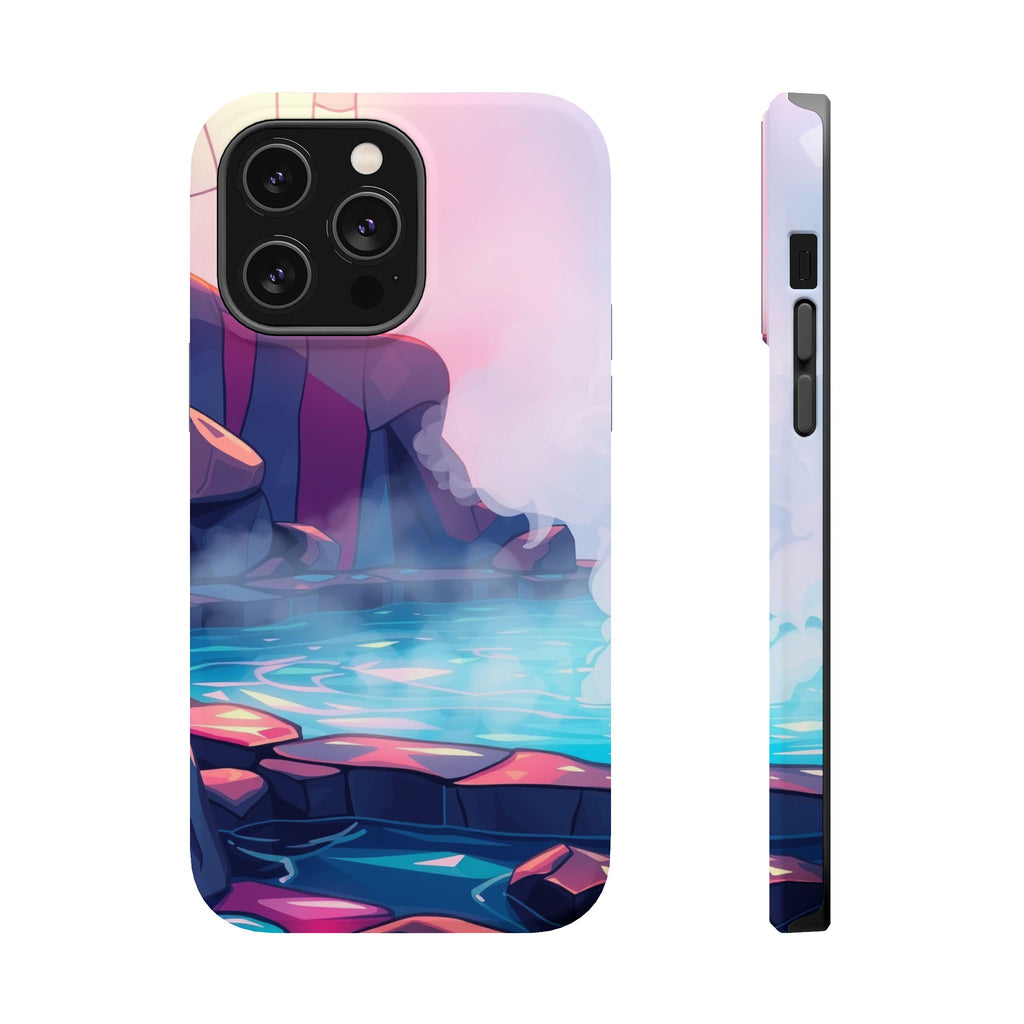 iPhone Cyan And Magenta Hot Spring Steam Slim Everyday iPhone Designer · iPhone