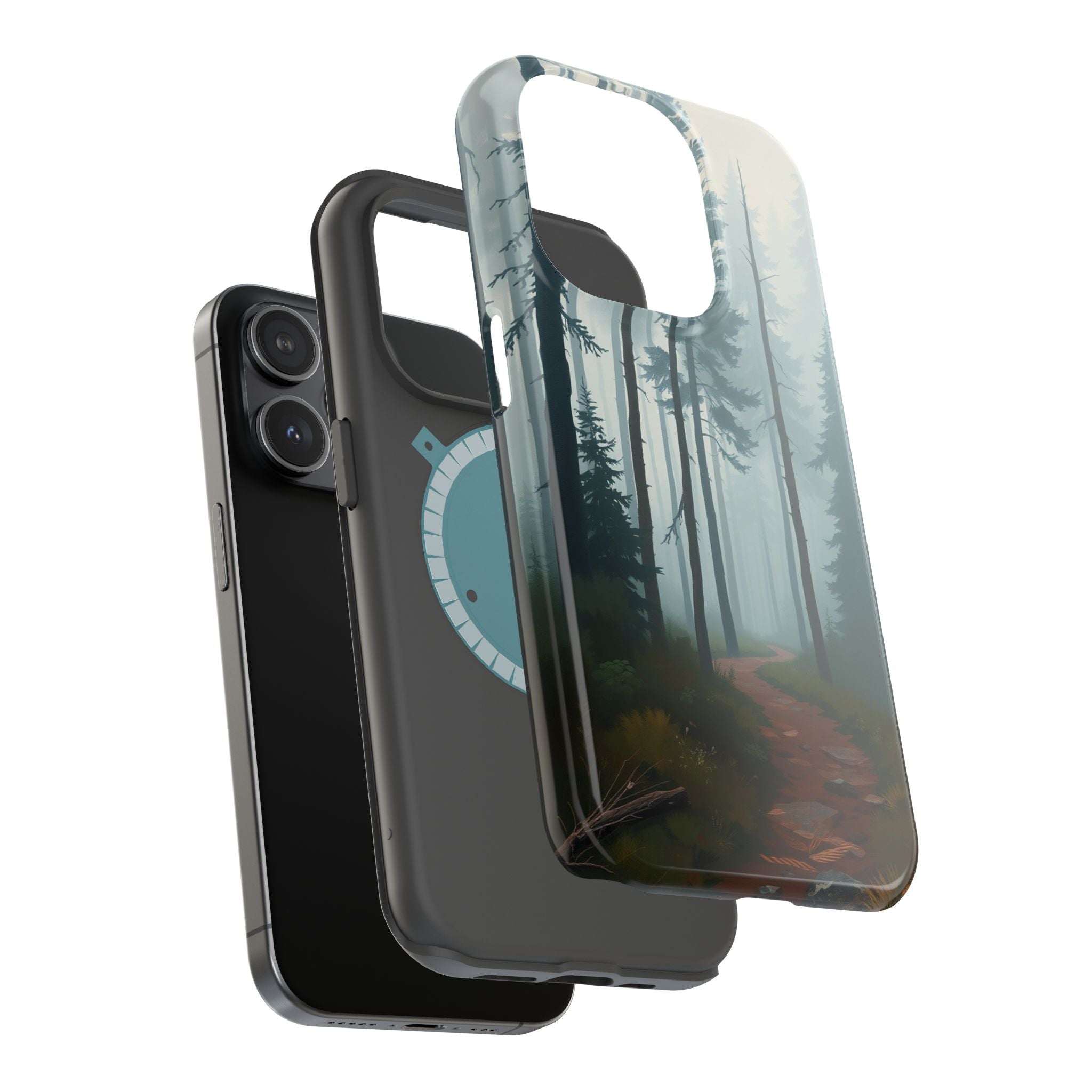 iPhone Serene Misty Forest Path Design Slim Everyday Designer Case · iPhone Case