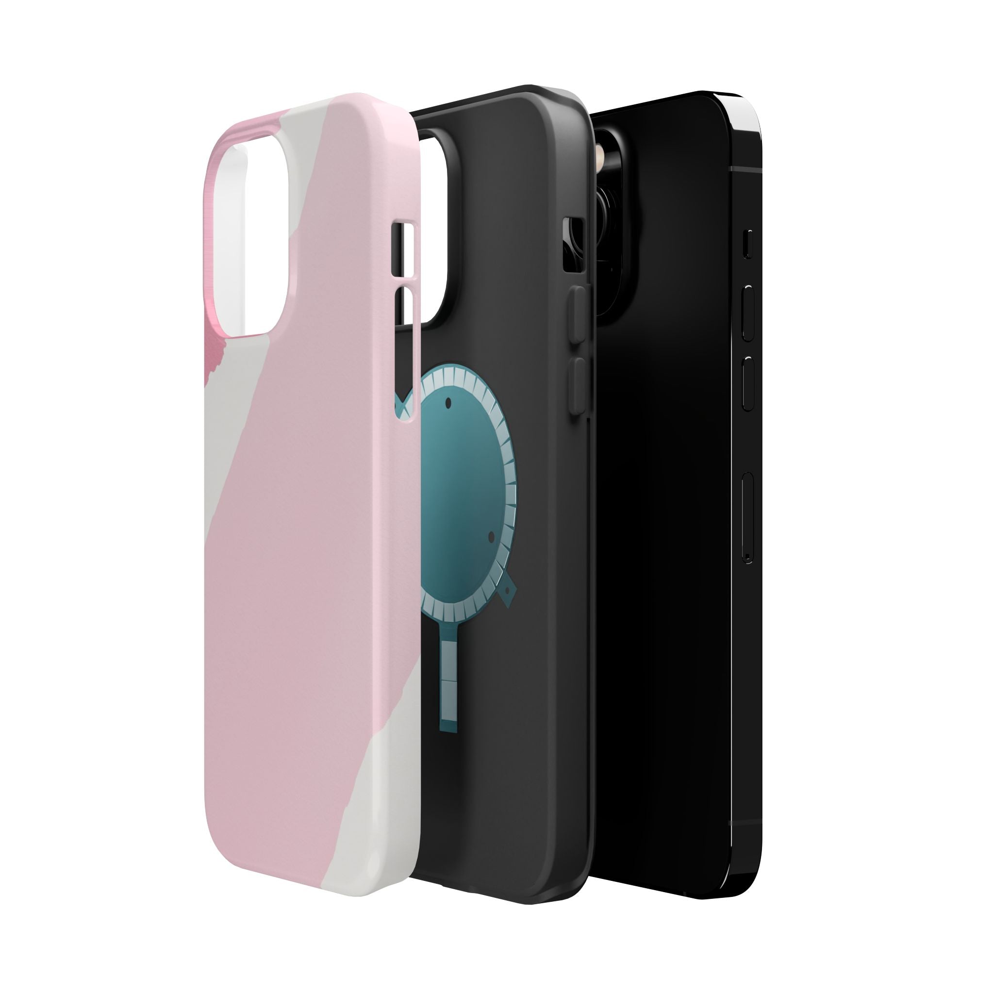 iPhone Rose Pink And Cream Calligraphic Stroke Soft iPhone Finish · iPhone Case