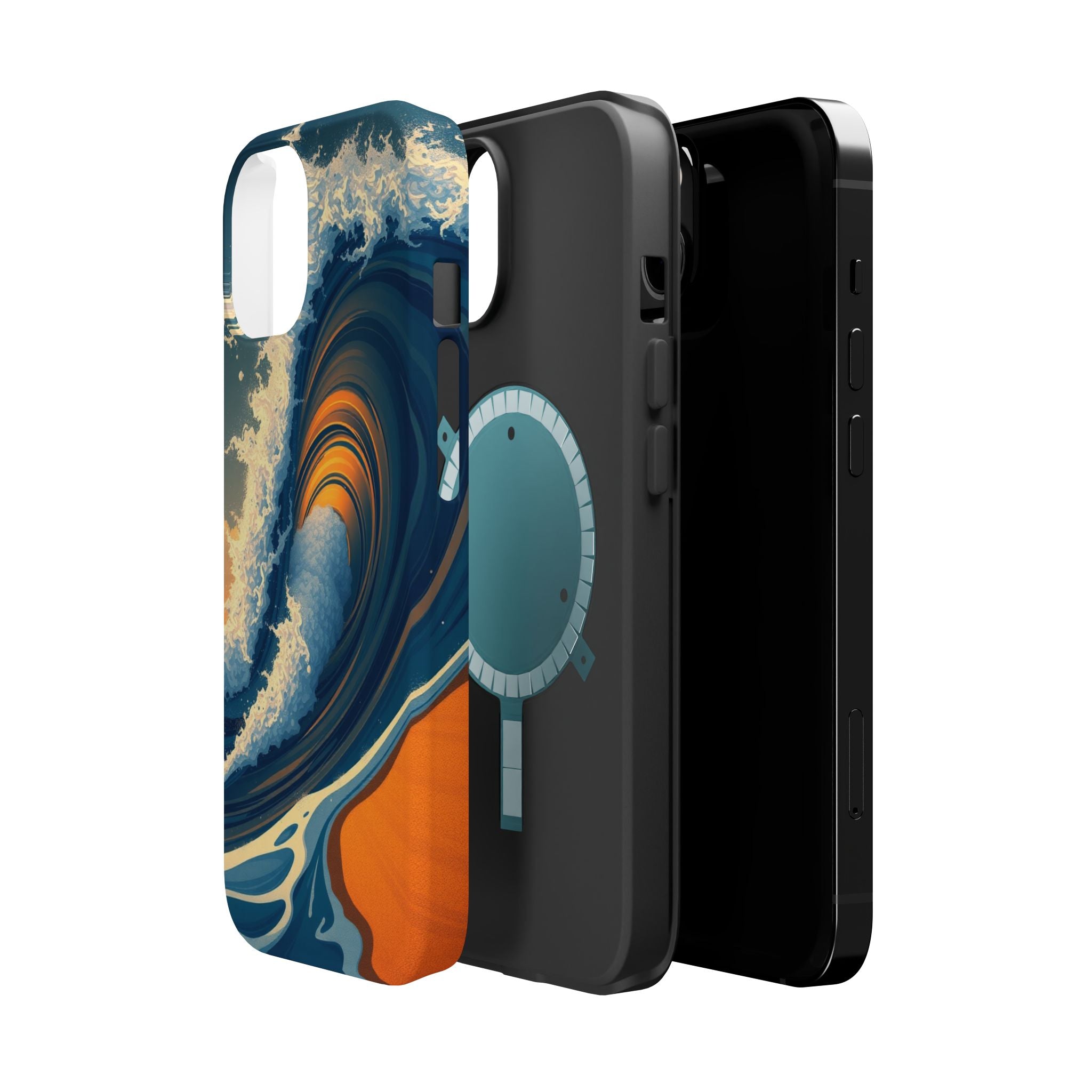 iPhone Ocean Wave Crash Dark Academia Slim Everyday Designer Case · iPhone Case
