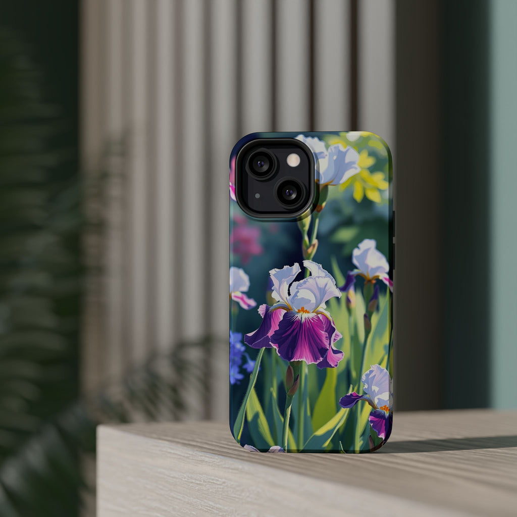 iPhone Vibrant Iris Garden Design Bold Modern Everyday Snap Case · iPhone Case