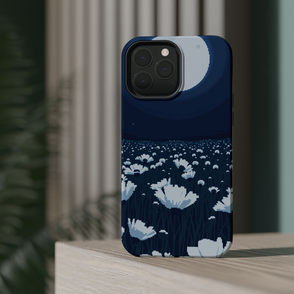 iPhone Poppy Field Pixel Art -Bit Bold Modern Everyday Snap Case · iPhone Case